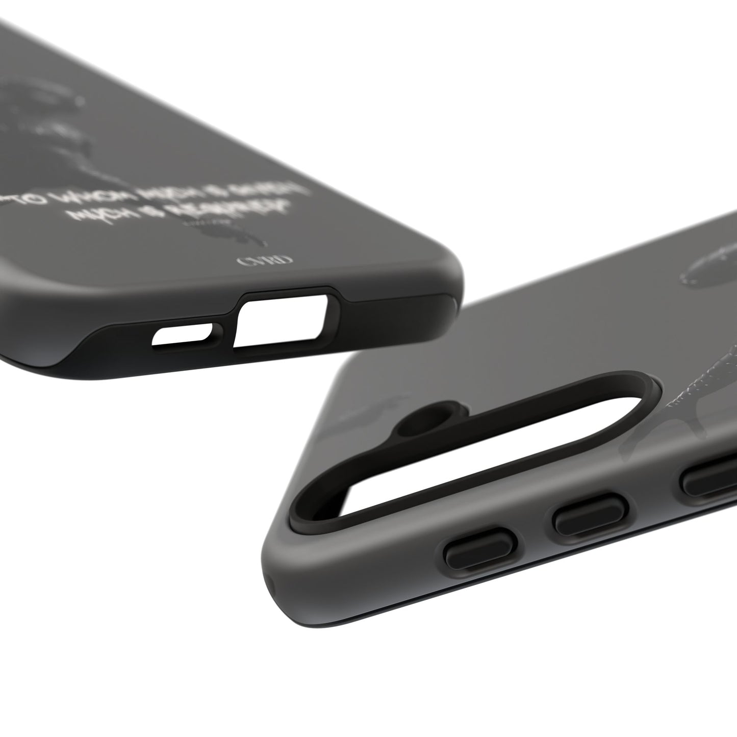"Responsibility" - Black Phone Case (Luke 12:48)