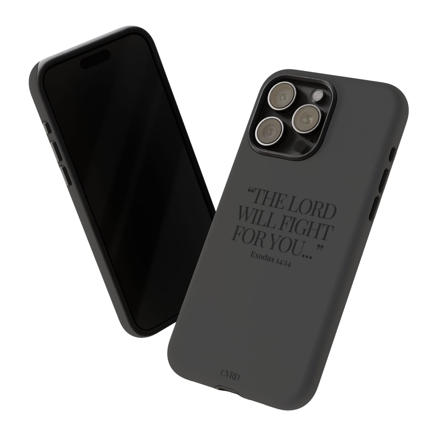 "Silent Strength" - Black Phone Case (Exodus 14:14)