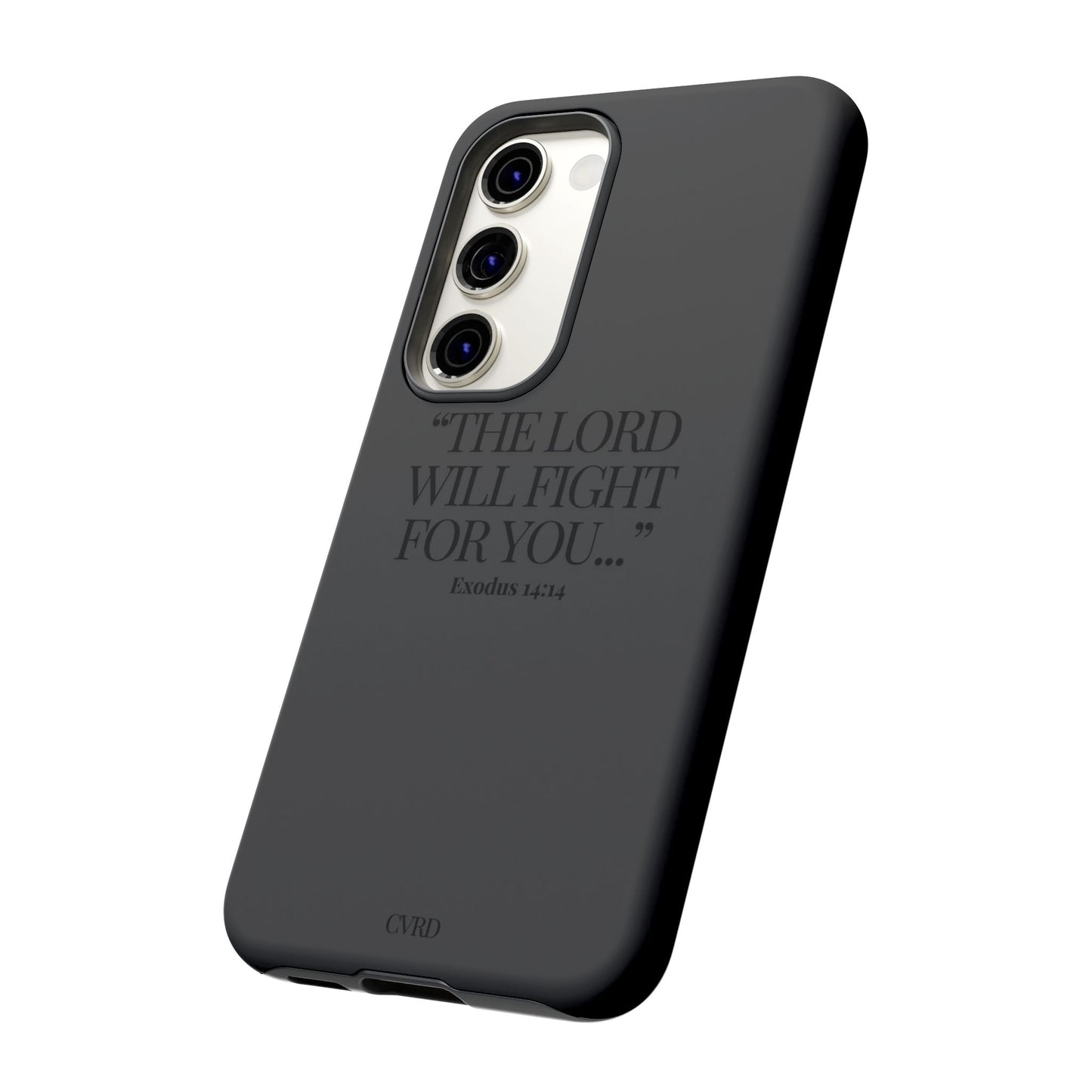 "Silent Strength" - Black Phone Case (Exodus 14:14)