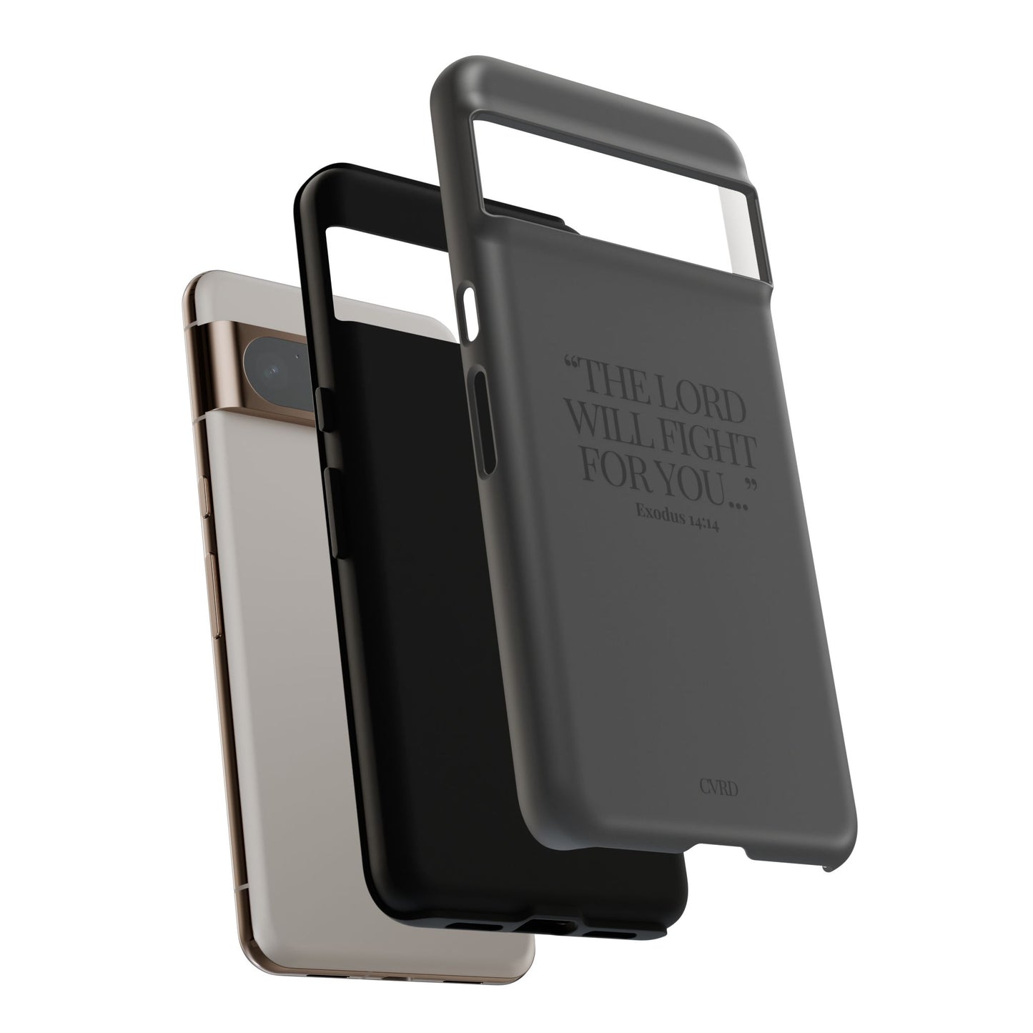 "Silent Strength" - Black Phone Case (Exodus 14:14)