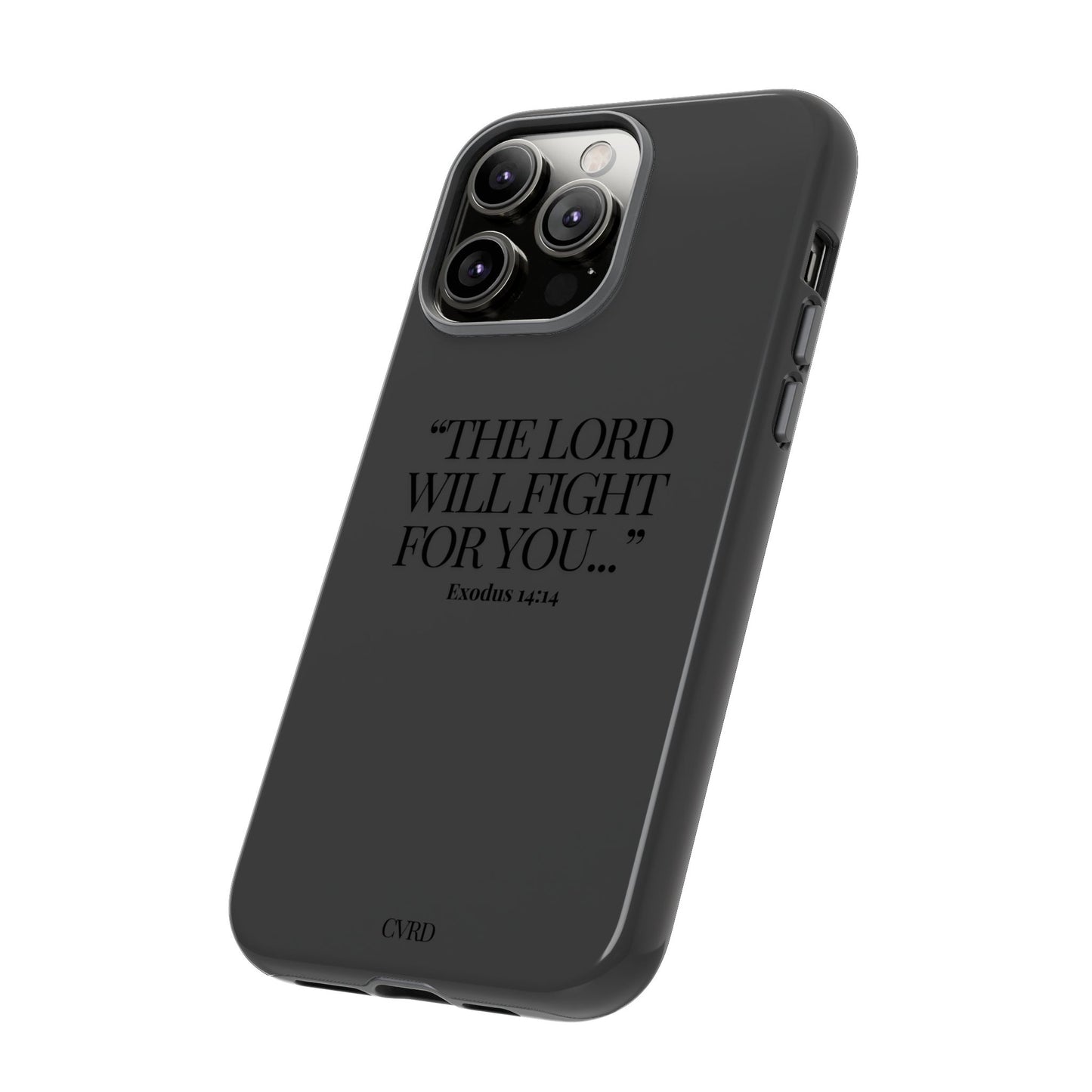 "Silent Strength" - Black Phone Case (Exodus 14:14)