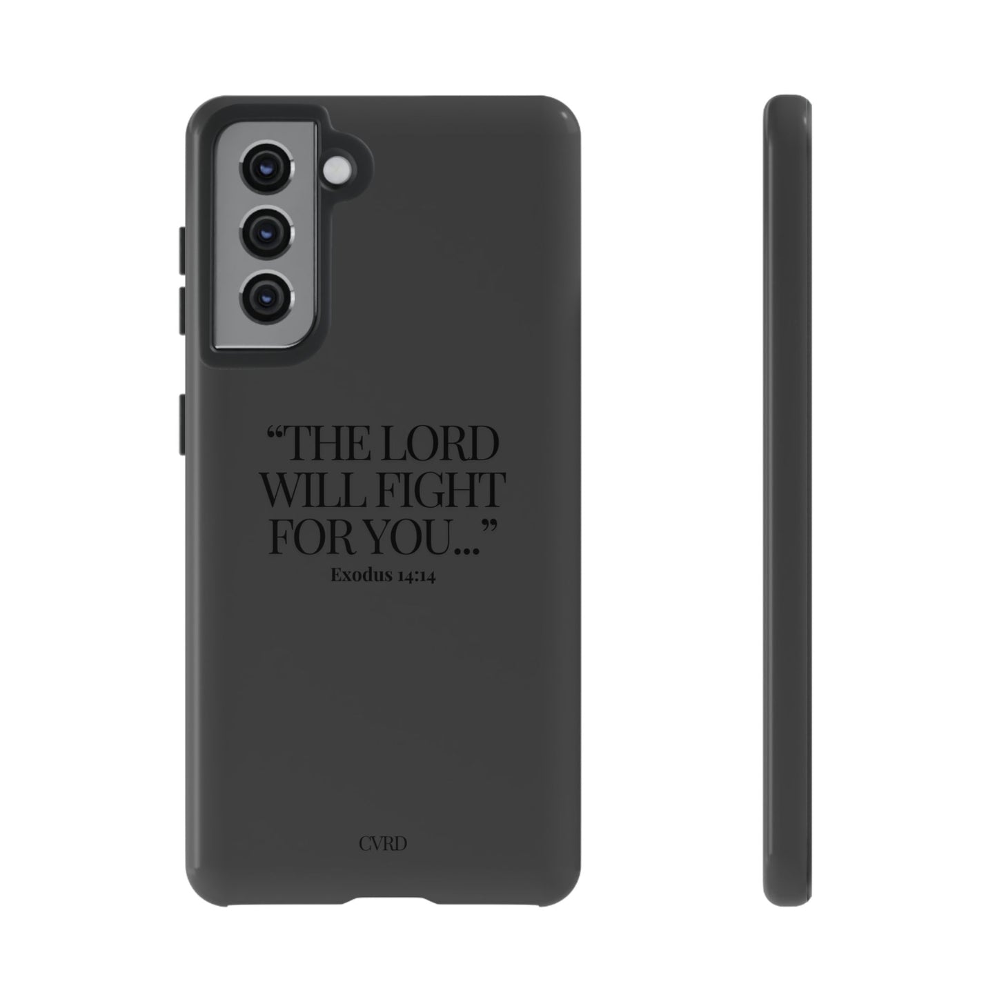 "Silent Strength" - Black Phone Case (Exodus 14:14)