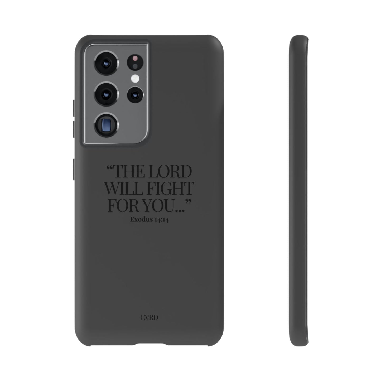 "Silent Strength" - Black Phone Case (Exodus 14:14)