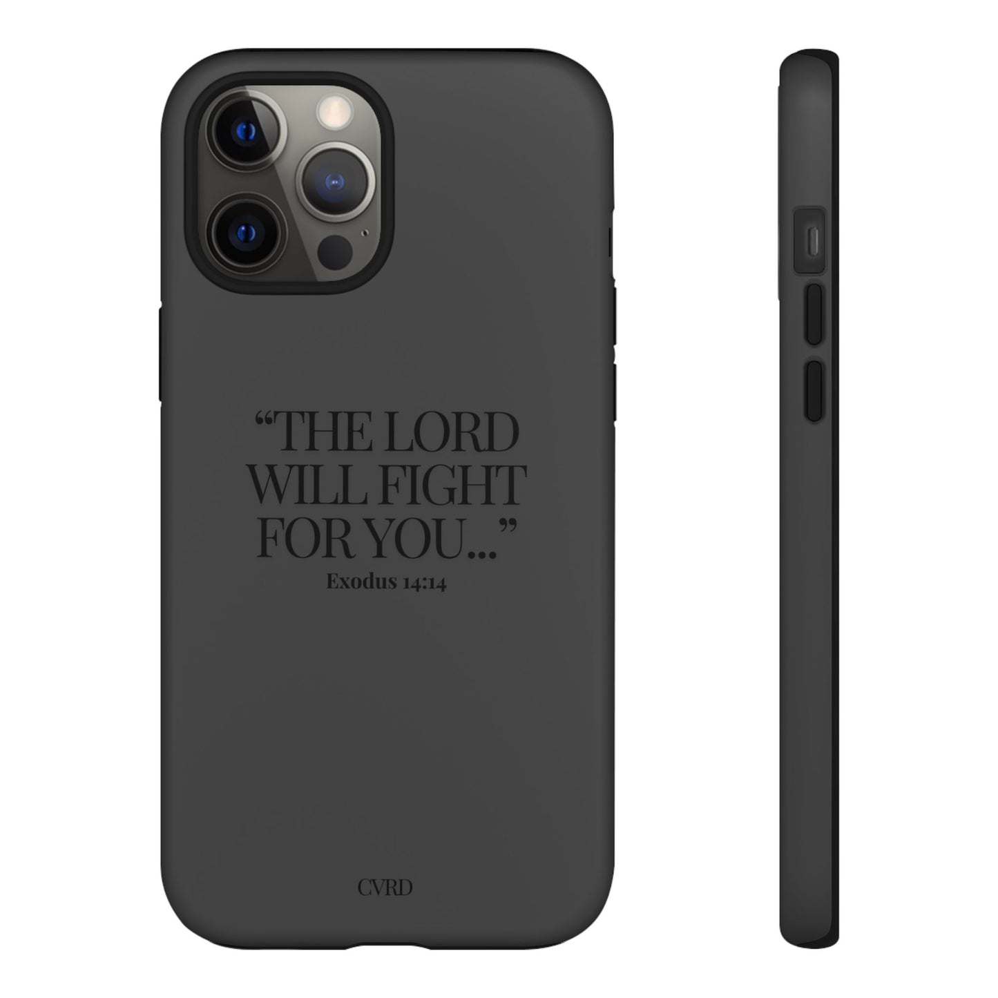 "Silent Strength" - Black Phone Case (Exodus 14:14)