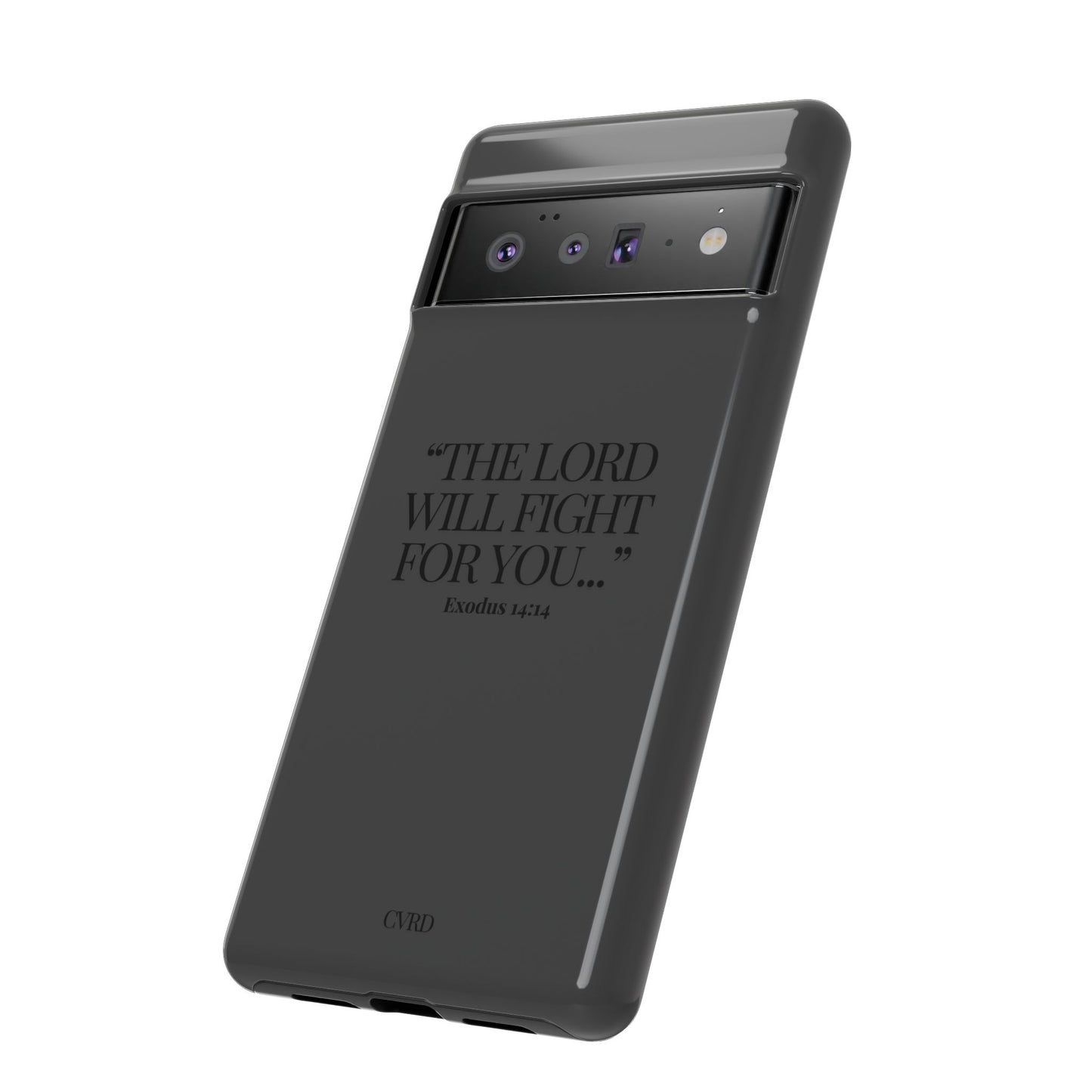 "Silent Strength" - Black Phone Case (Exodus 14:14)
