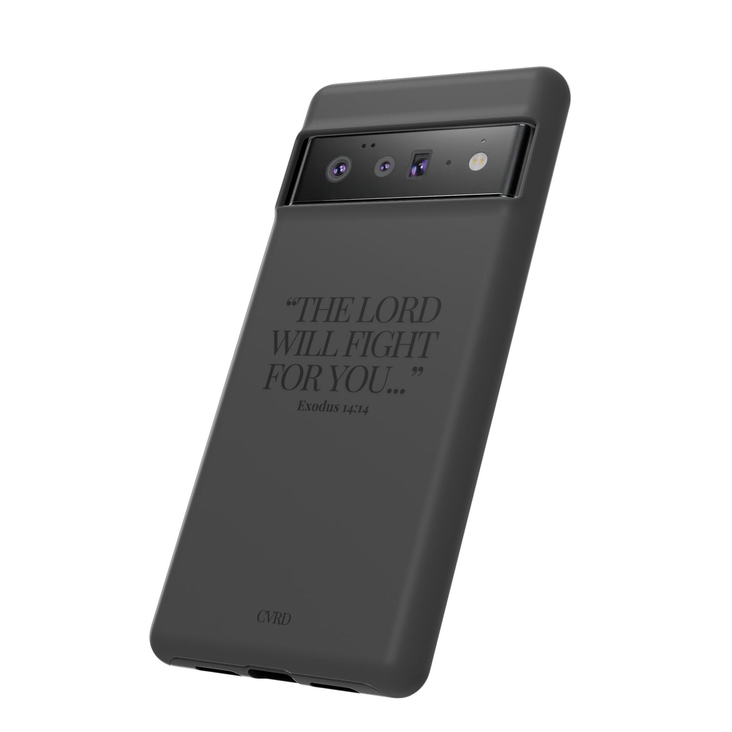 "Silent Strength" - Black Phone Case (Exodus 14:14)