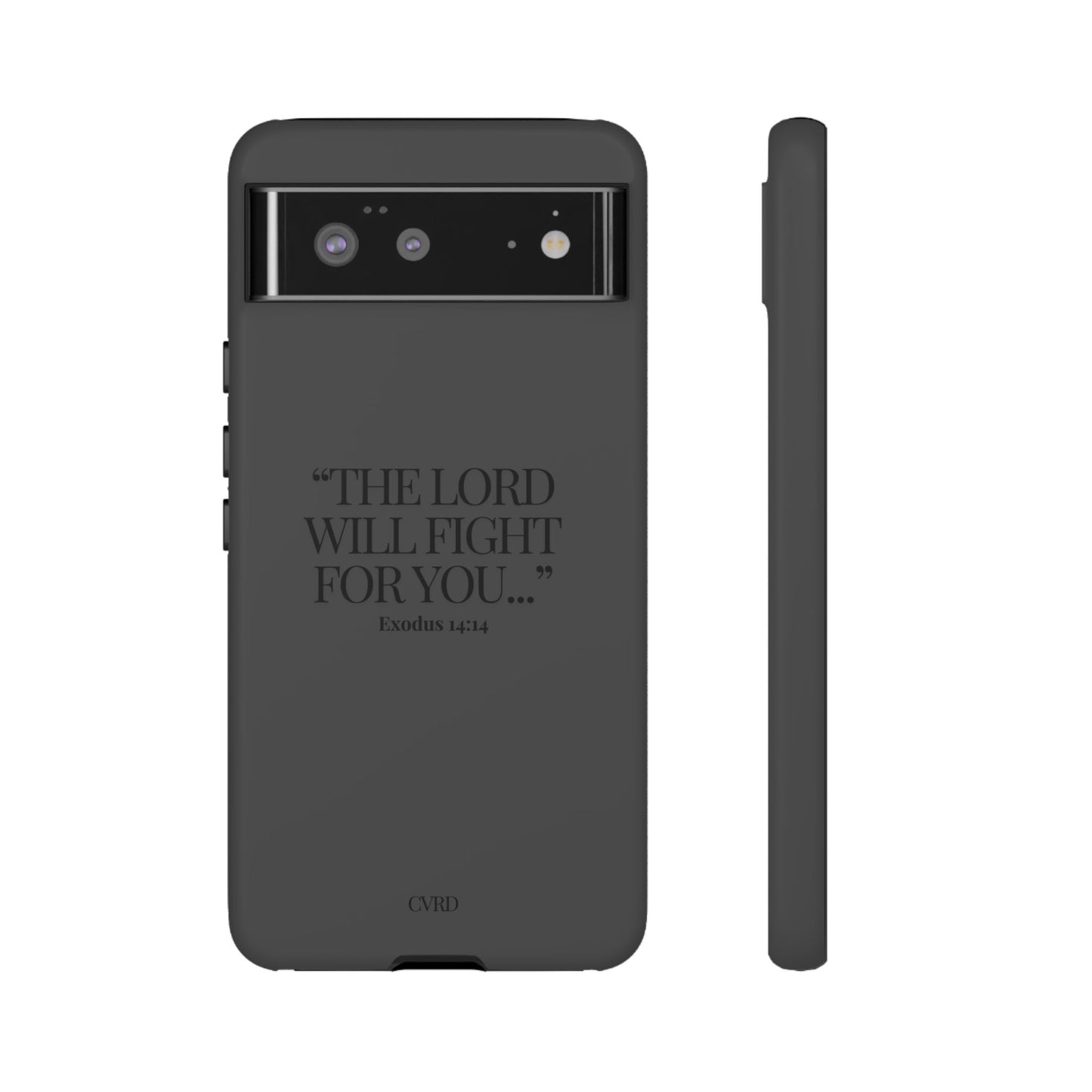 "Silent Strength" - Black Phone Case (Exodus 14:14)