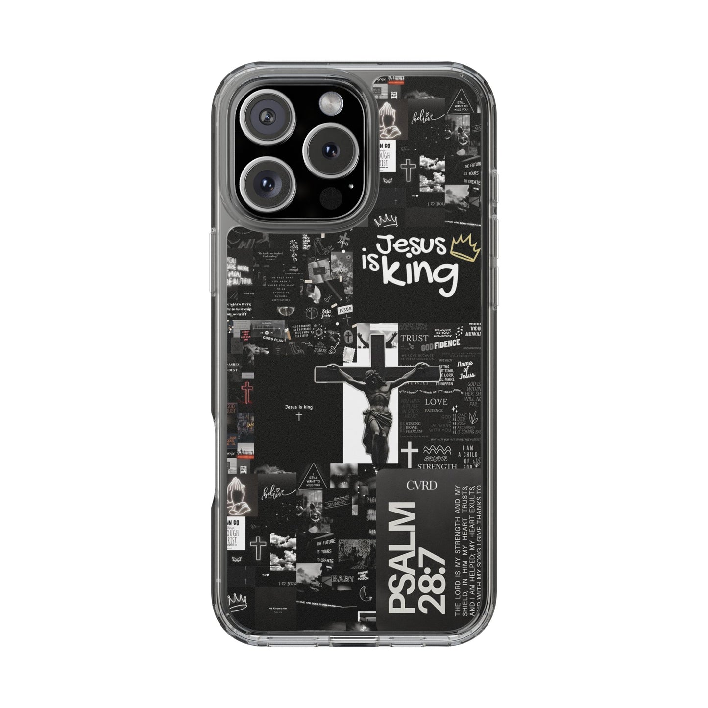 "Light In The Darkness " – Transparent Christian Phone Case