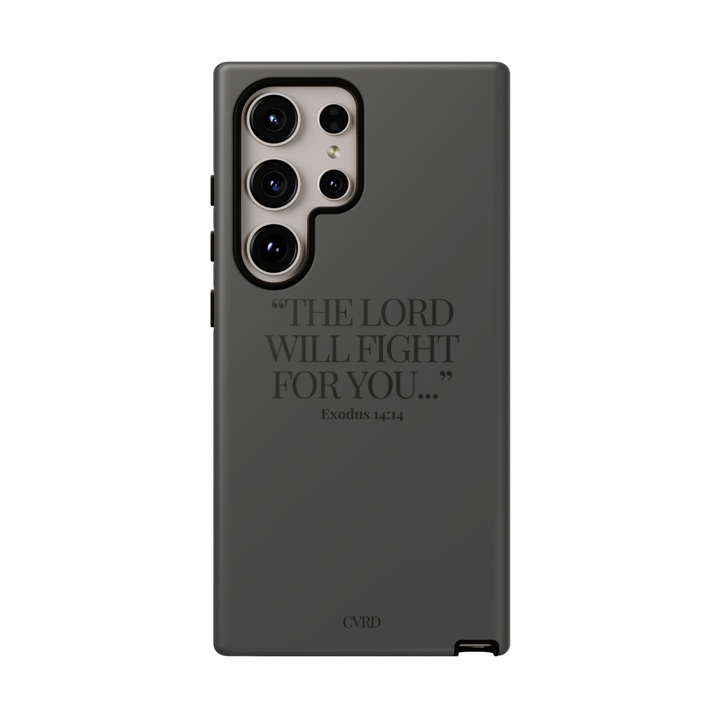 "Silent Strength" - Black Phone Case (Exodus 14:14)