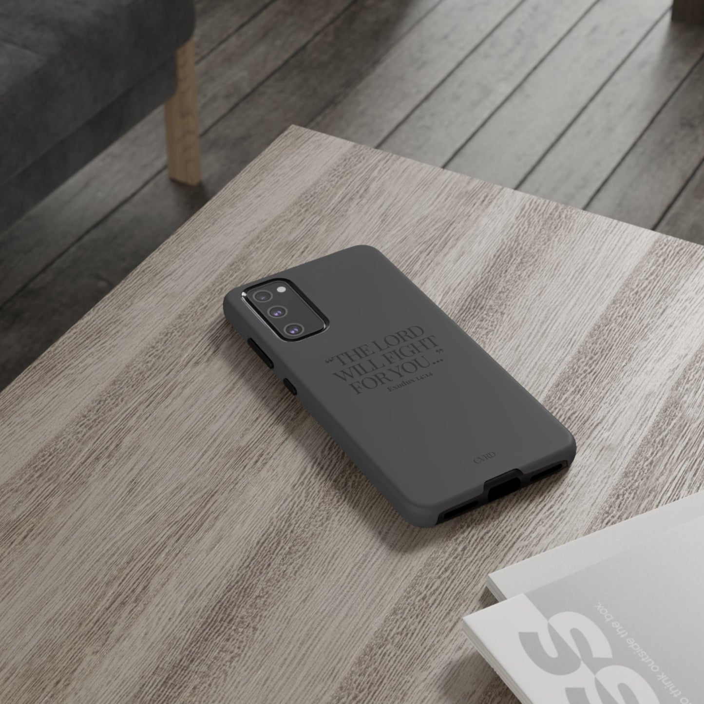 "Silent Strength" - Black Phone Case (Exodus 14:14)