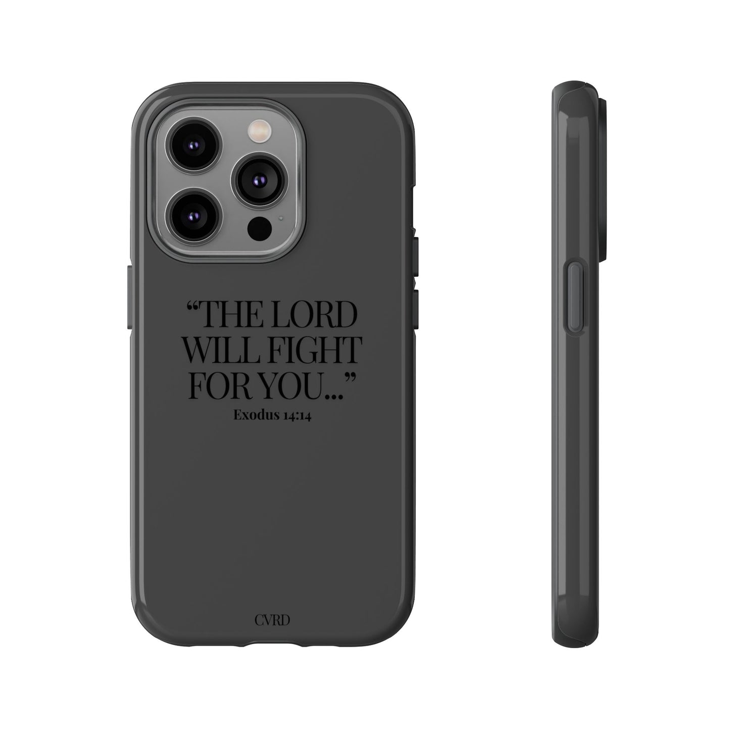 "Silent Strength" - Black Phone Case (Exodus 14:14)