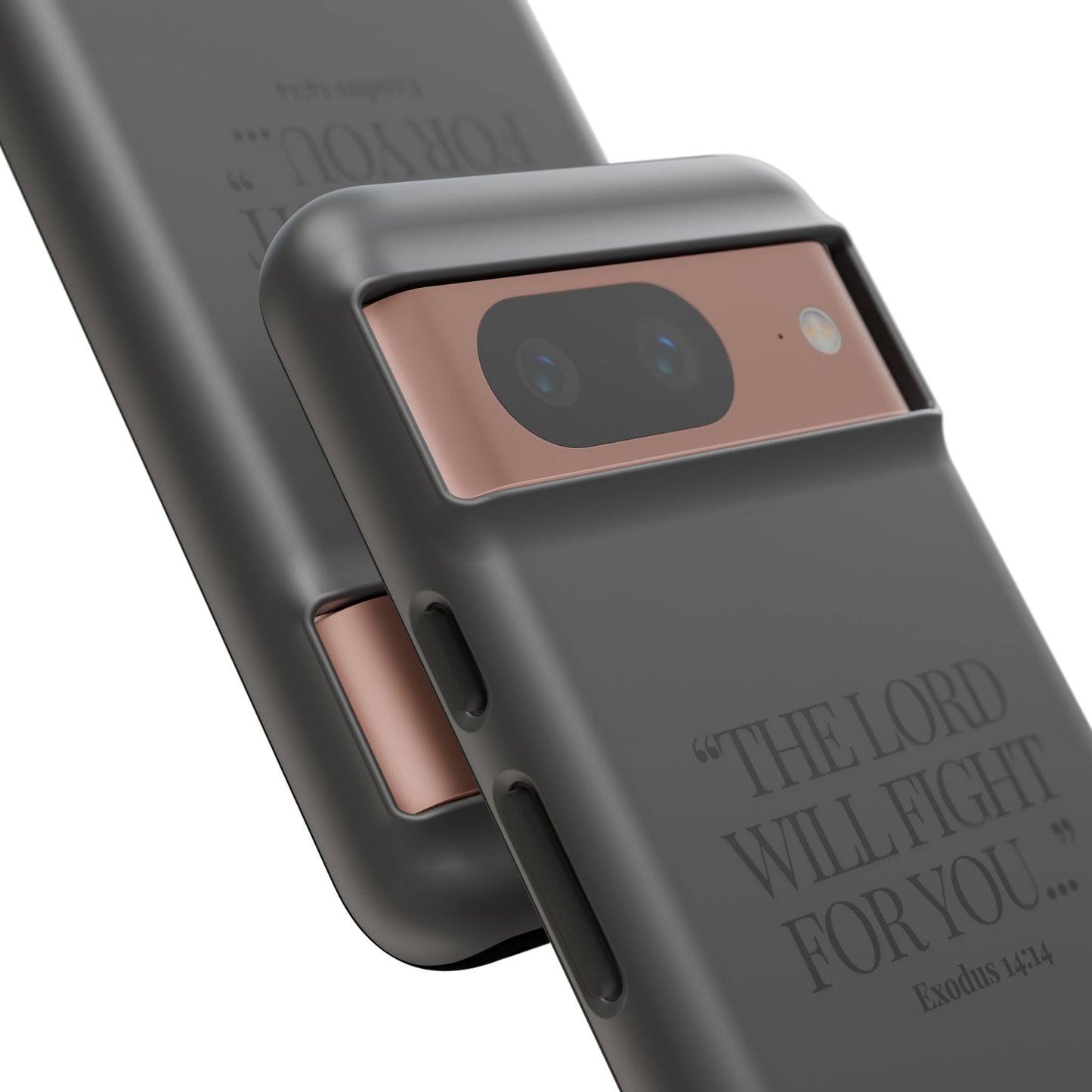 "Silent Strength" - Black Phone Case (Exodus 14:14)