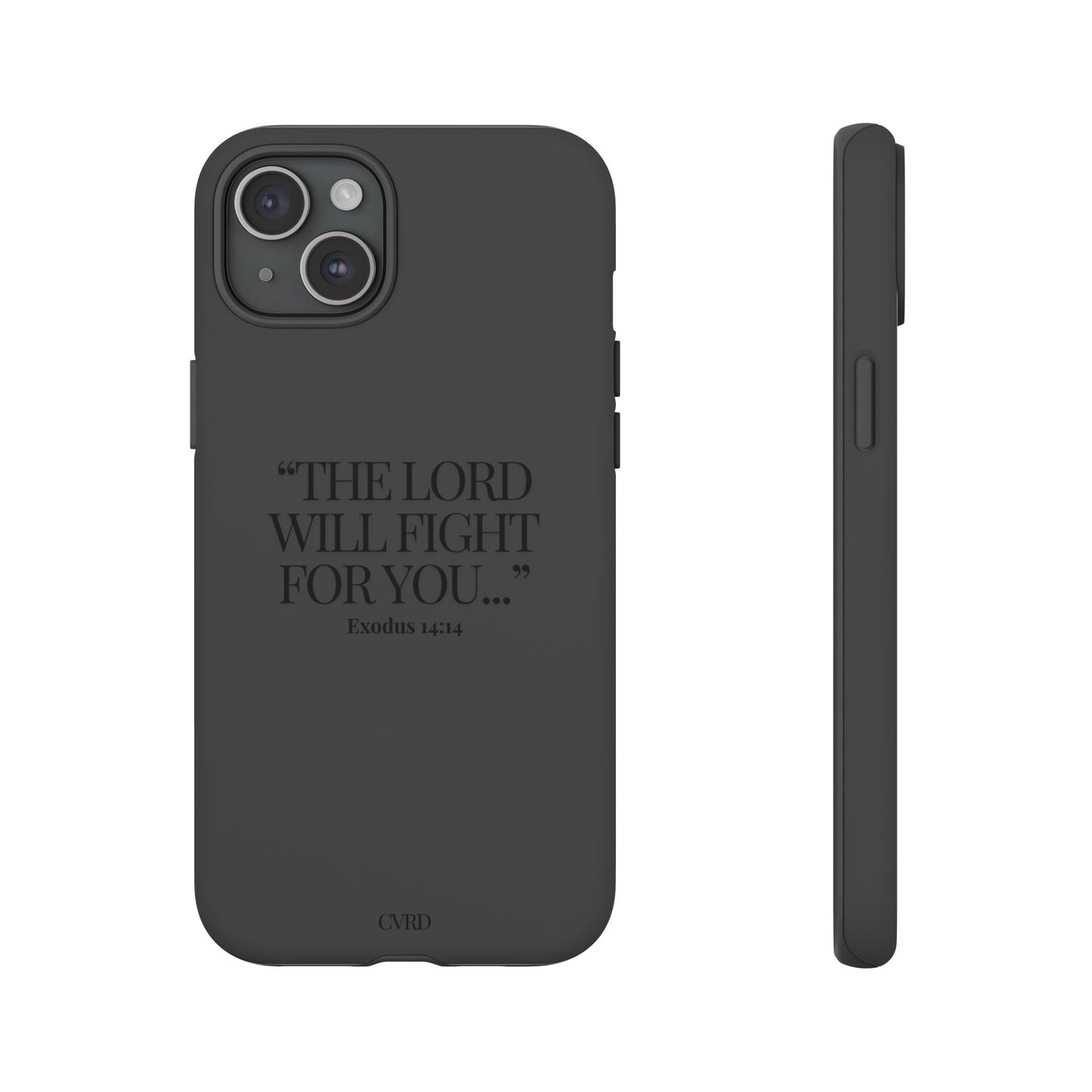 "Silent Strength" - Black Phone Case (Exodus 14:14)
