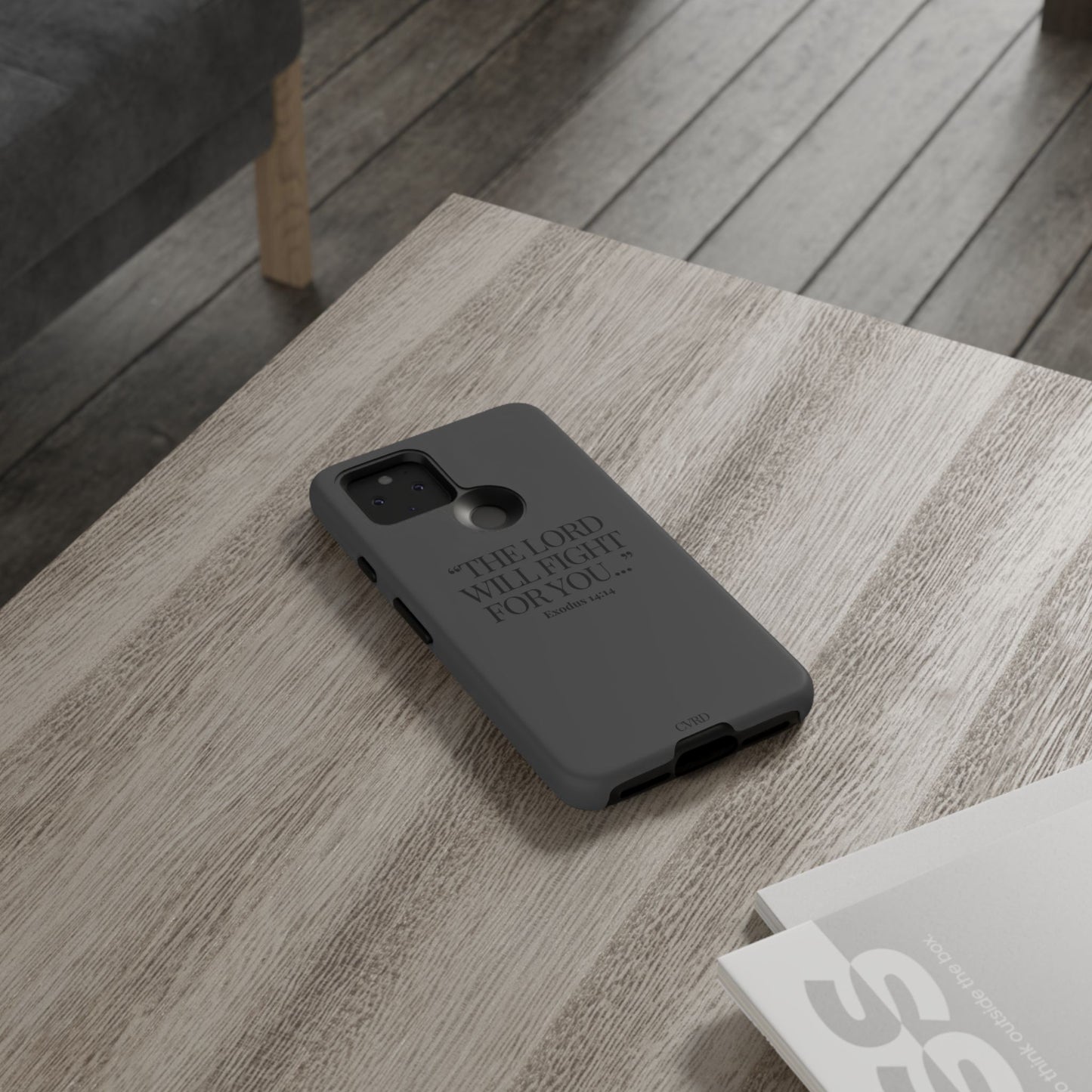 "Silent Strength" - Black Phone Case (Exodus 14:14)