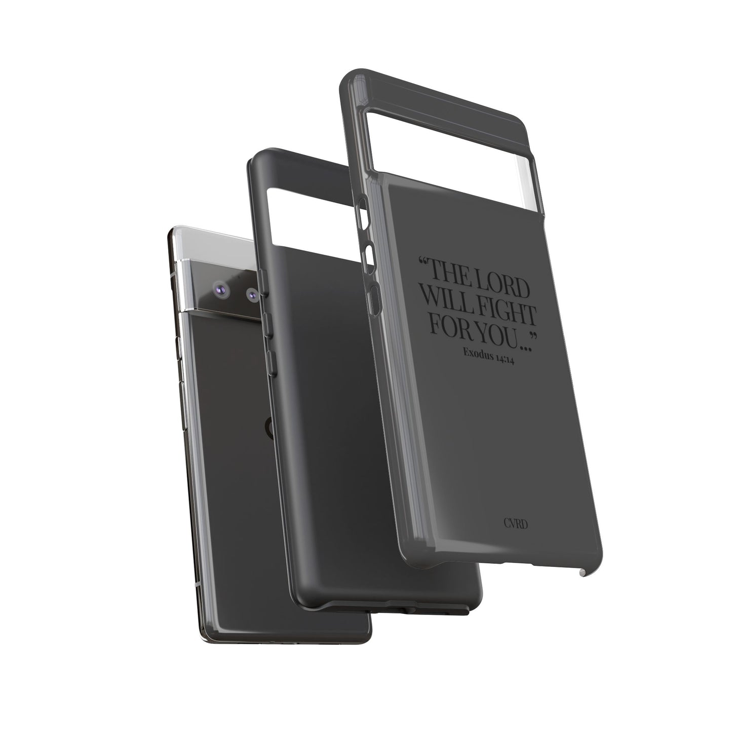"Silent Strength" - Black Phone Case (Exodus 14:14)