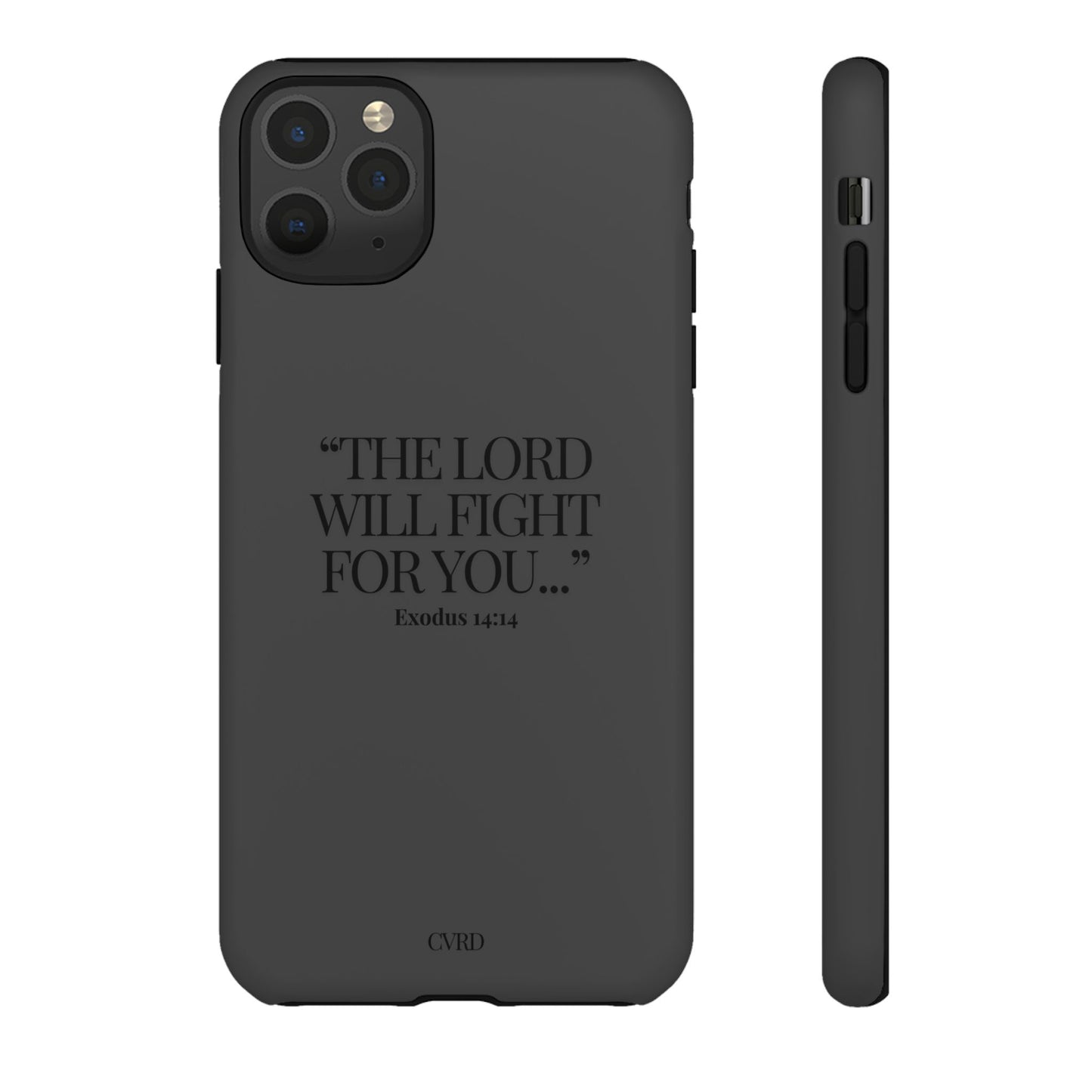 "Silent Strength" - Black Phone Case (Exodus 14:14)