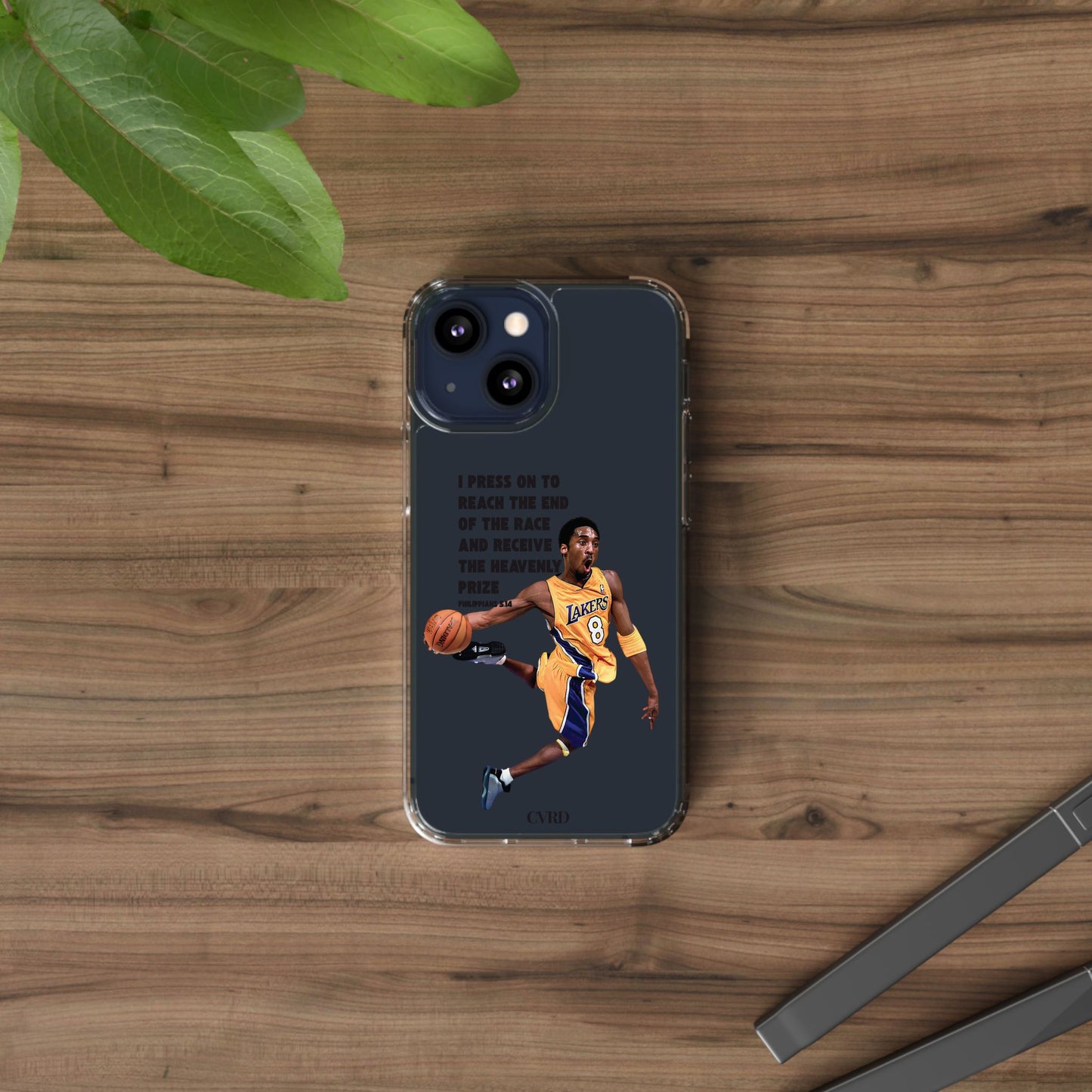 "Angel" – Transparent Phone Case (Philippians 3:14)
