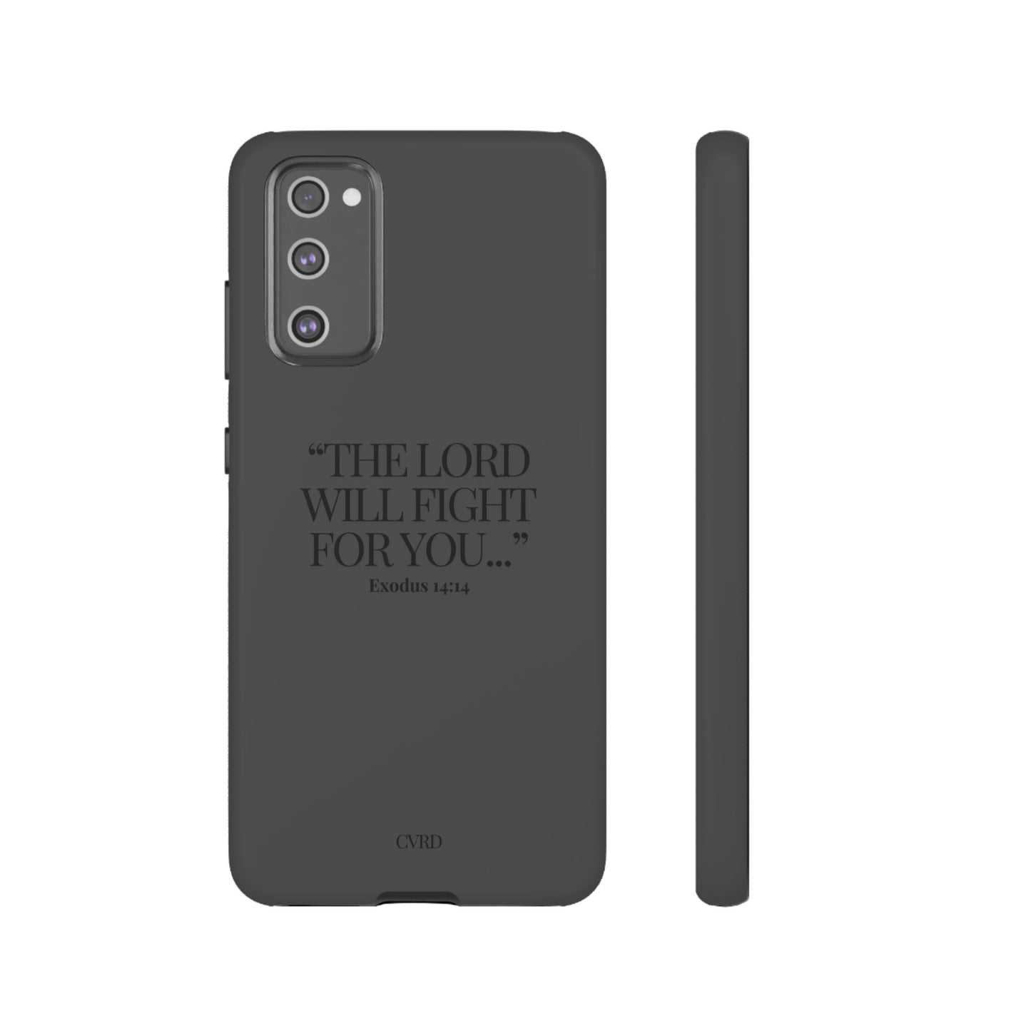 "Silent Strength" - Black Phone Case (Exodus 14:14)