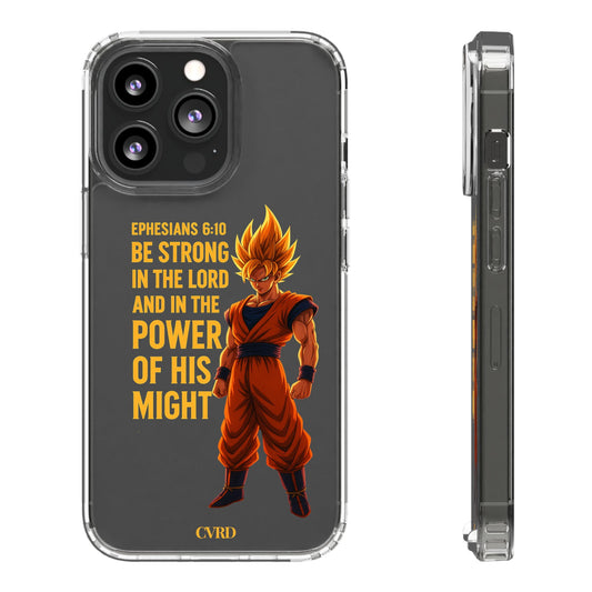 "Pure Strength" – Transparent Phone Case (Ephesian 6:10)