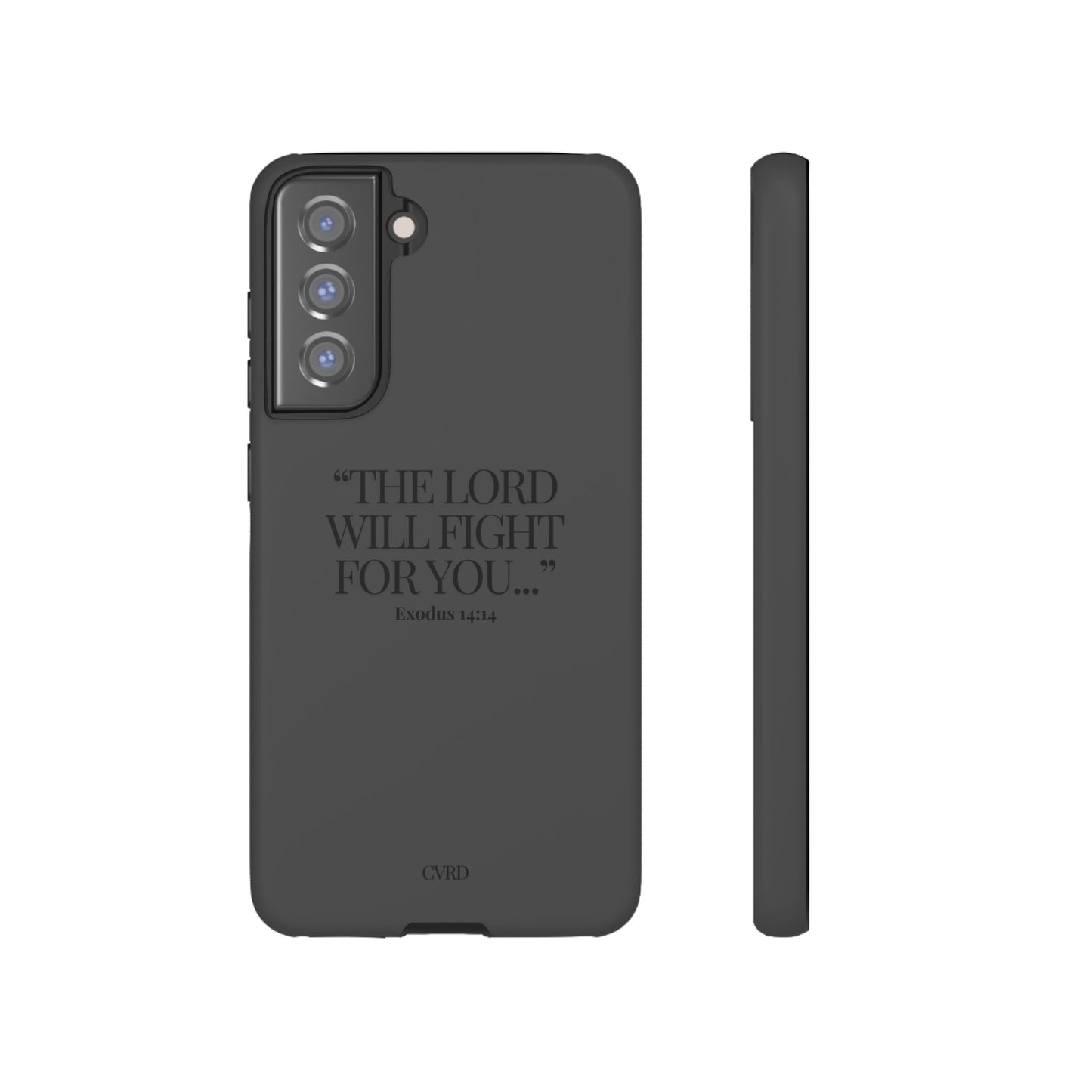 "Silent Strength" - Black Phone Case (Exodus 14:14)
