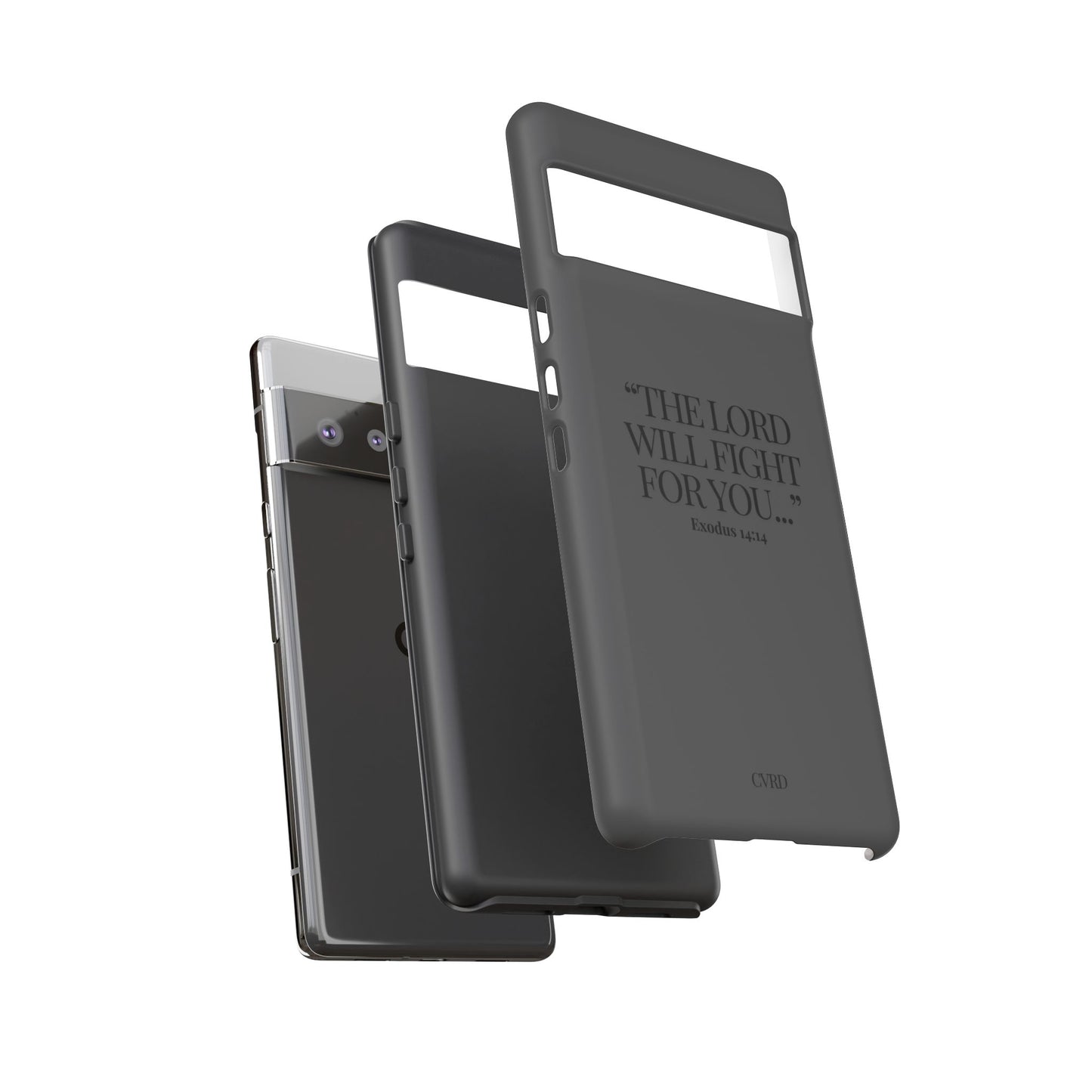 "Silent Strength" - Black Phone Case (Exodus 14:14)