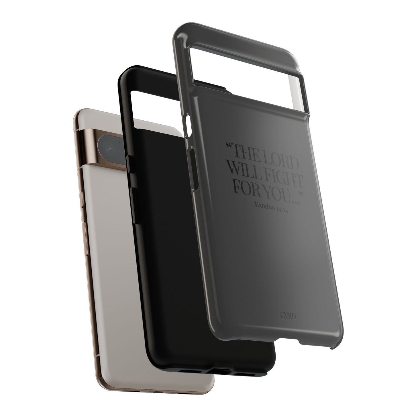 "Silent Strength" - Black Phone Case (Exodus 14:14)