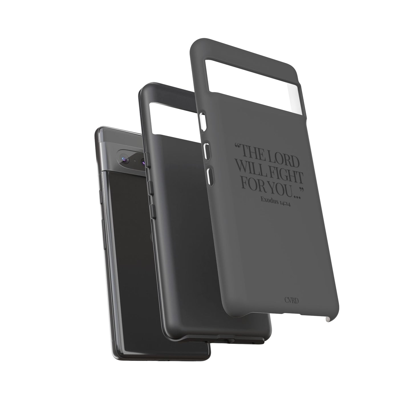 "Silent Strength" - Black Phone Case (Exodus 14:14)