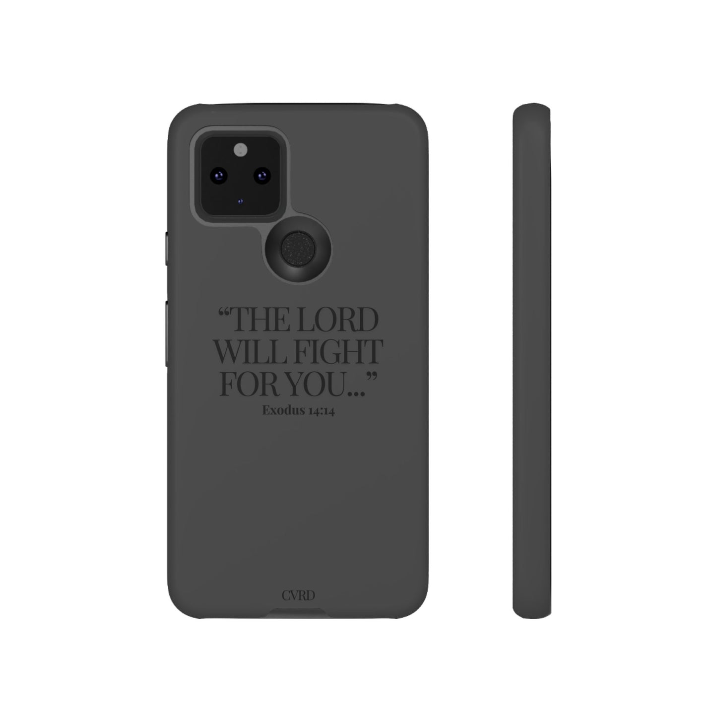 "Silent Strength" - Black Phone Case (Exodus 14:14)