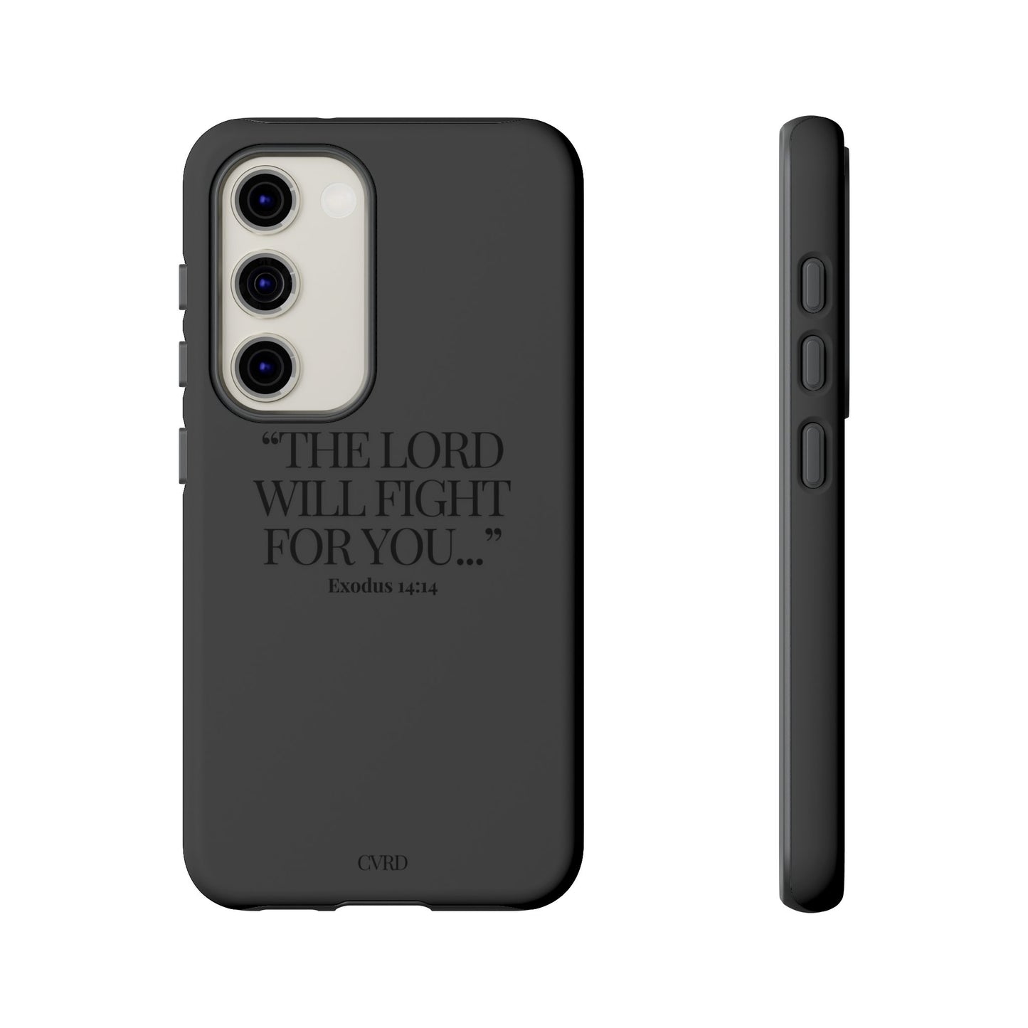 "Silent Strength" - Black Phone Case (Exodus 14:14)