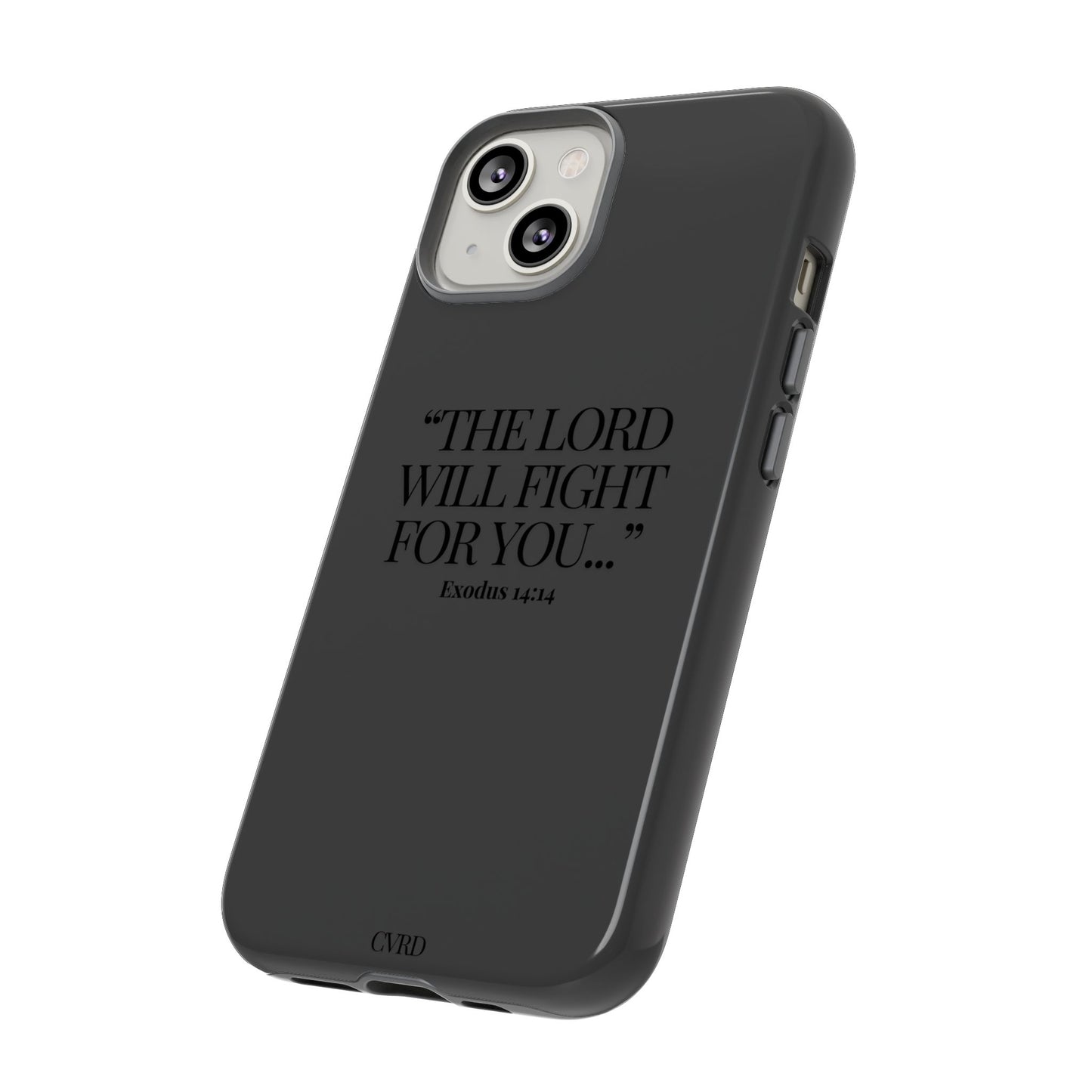 "Silent Strength" - Black Phone Case (Exodus 14:14)