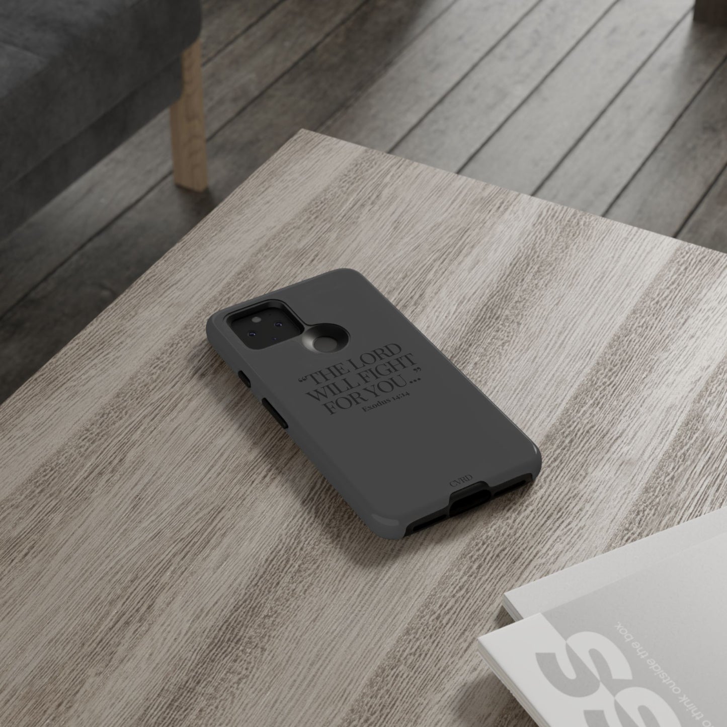 "Silent Strength" - Black Phone Case (Exodus 14:14)