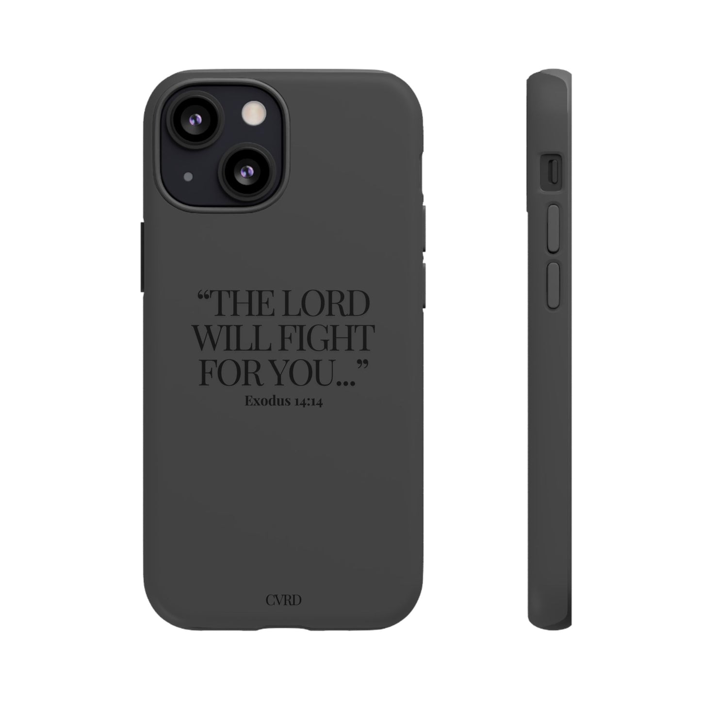 "Silent Strength" - Black Phone Case (Exodus 14:14)