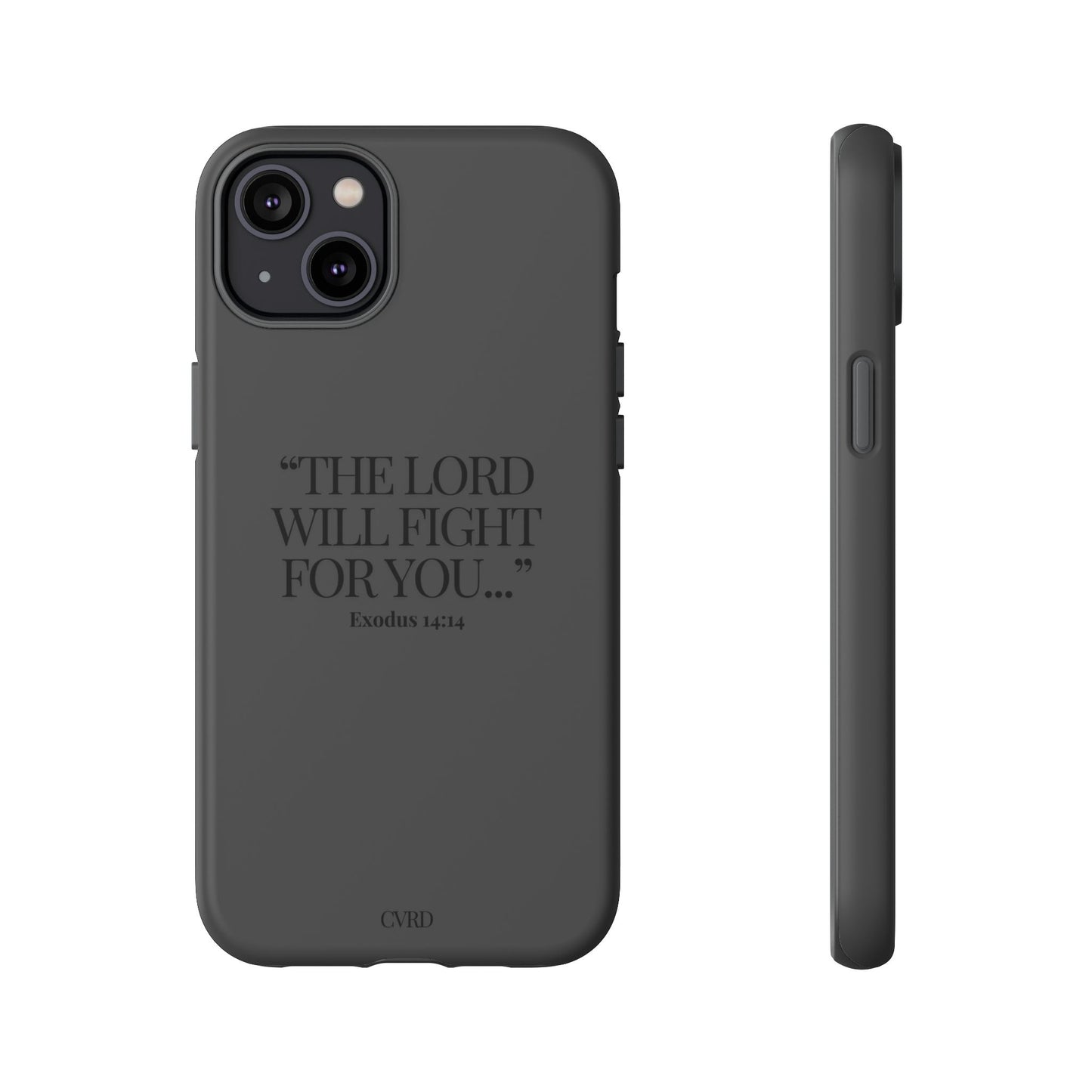 "Silent Strength" - Black Phone Case (Exodus 14:14)