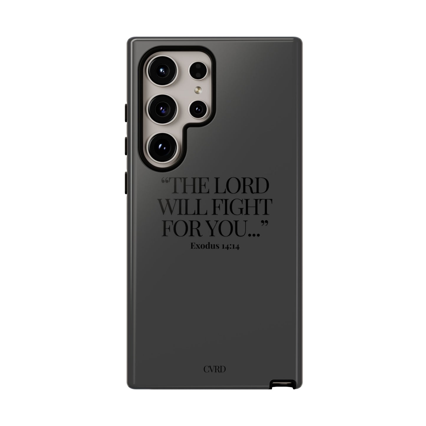 "Silent Strength" - Black Phone Case (Exodus 14:14)