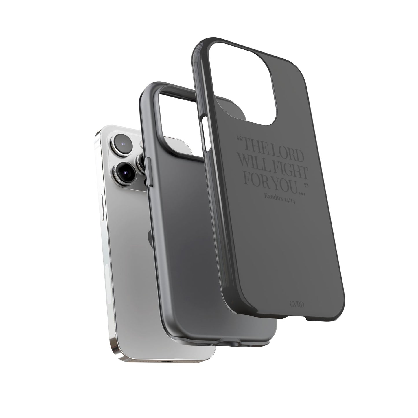 "Silent Strength" - Black Phone Case (Exodus 14:14)