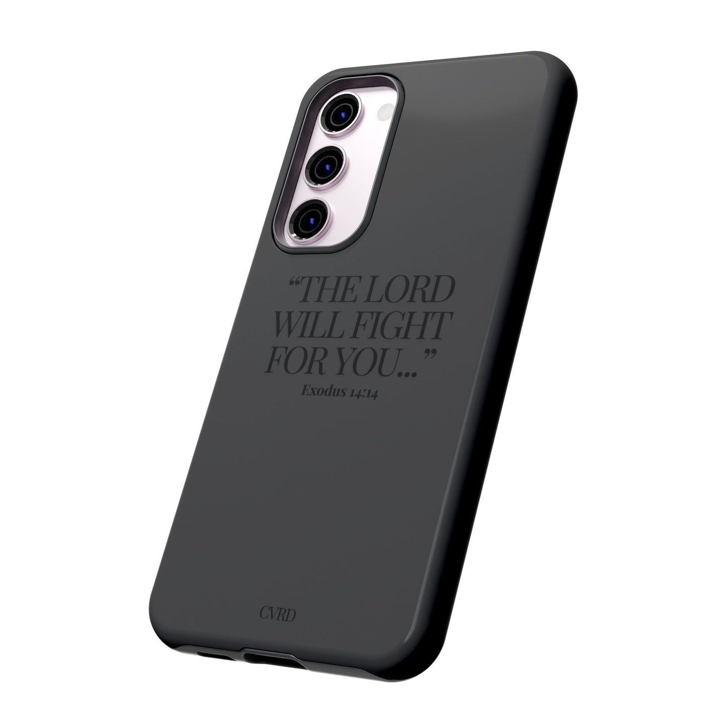 "Silent Strength" - Black Phone Case (Exodus 14:14)