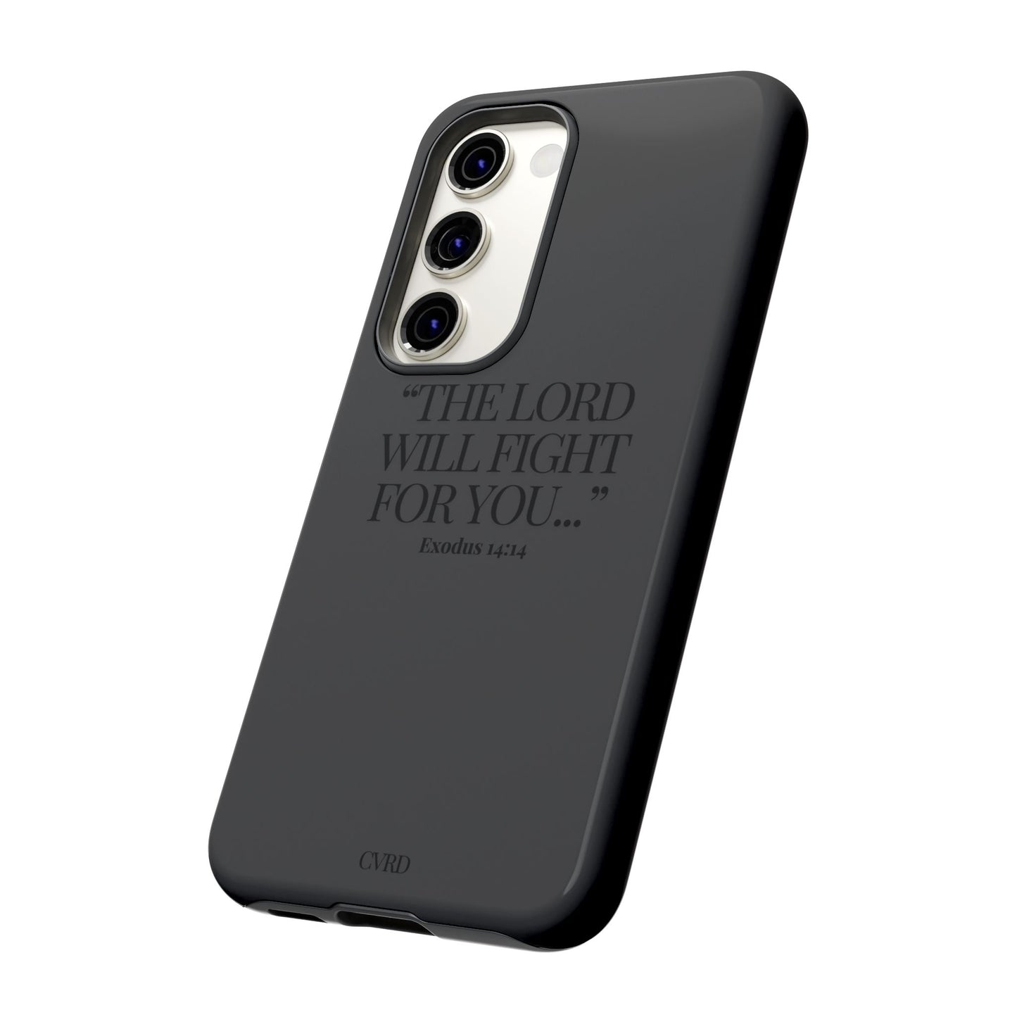"Silent Strength" - Black Phone Case (Exodus 14:14)