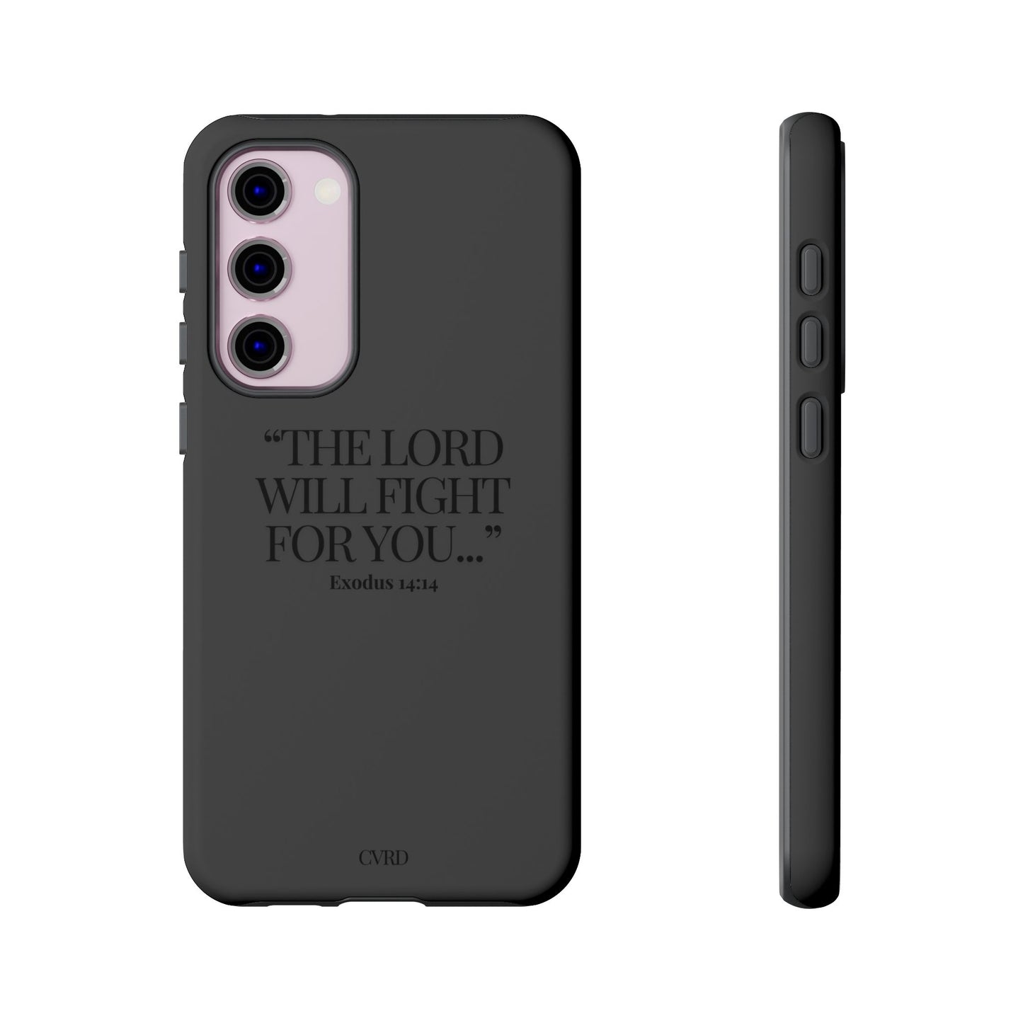 "Silent Strength" - Black Phone Case (Exodus 14:14)