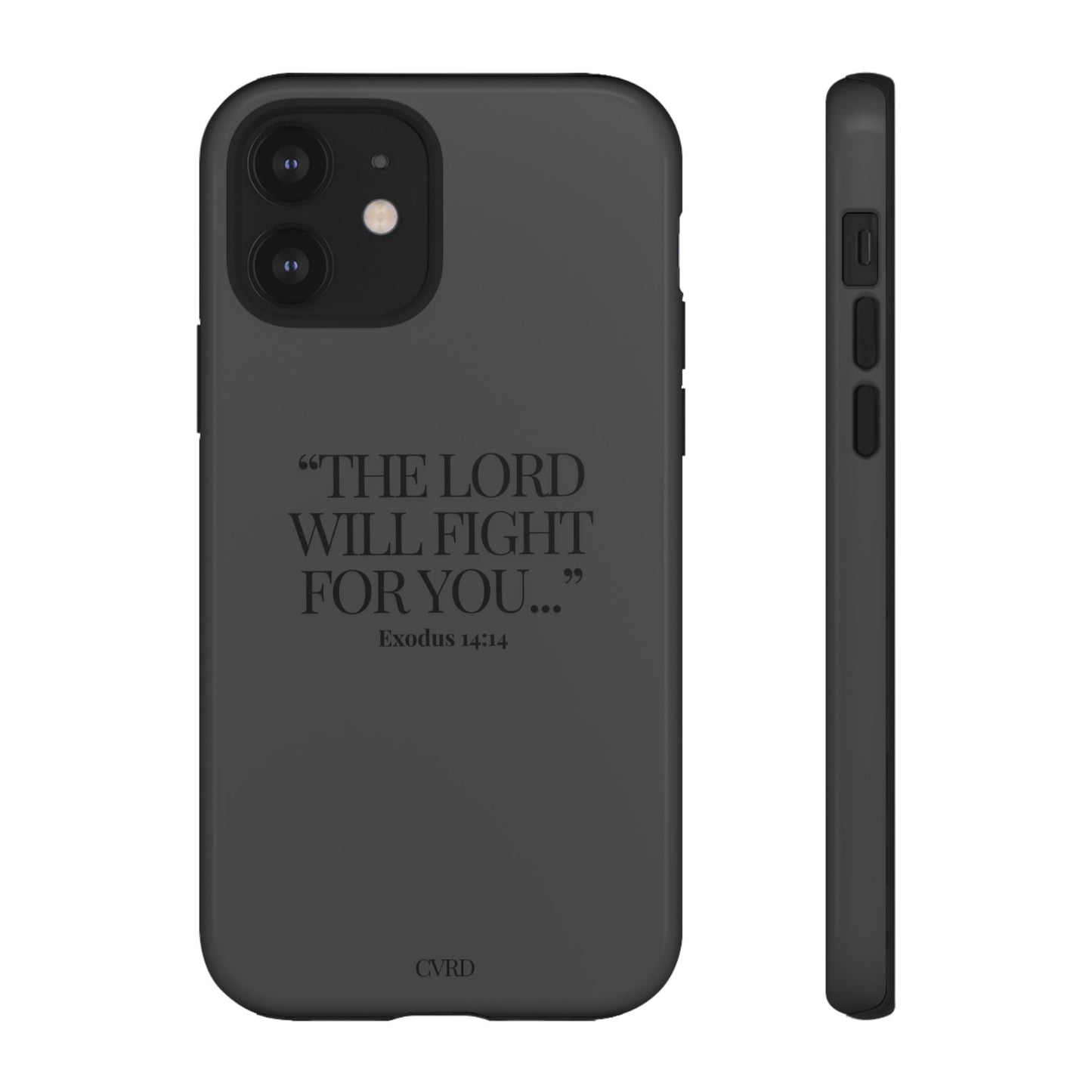 "Silent Strength" - Black Phone Case (Exodus 14:14)