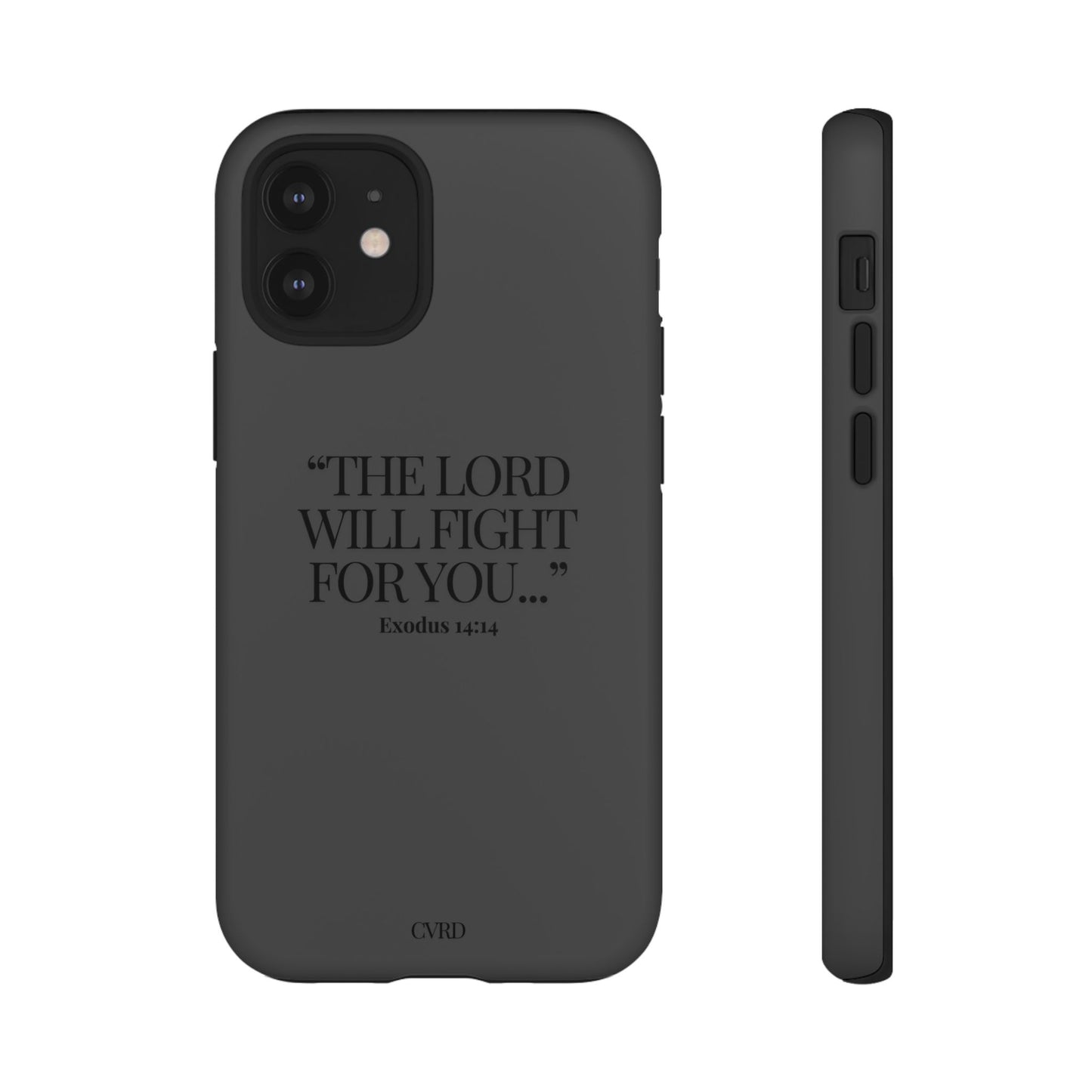 "Silent Strength" - Black Phone Case (Exodus 14:14)