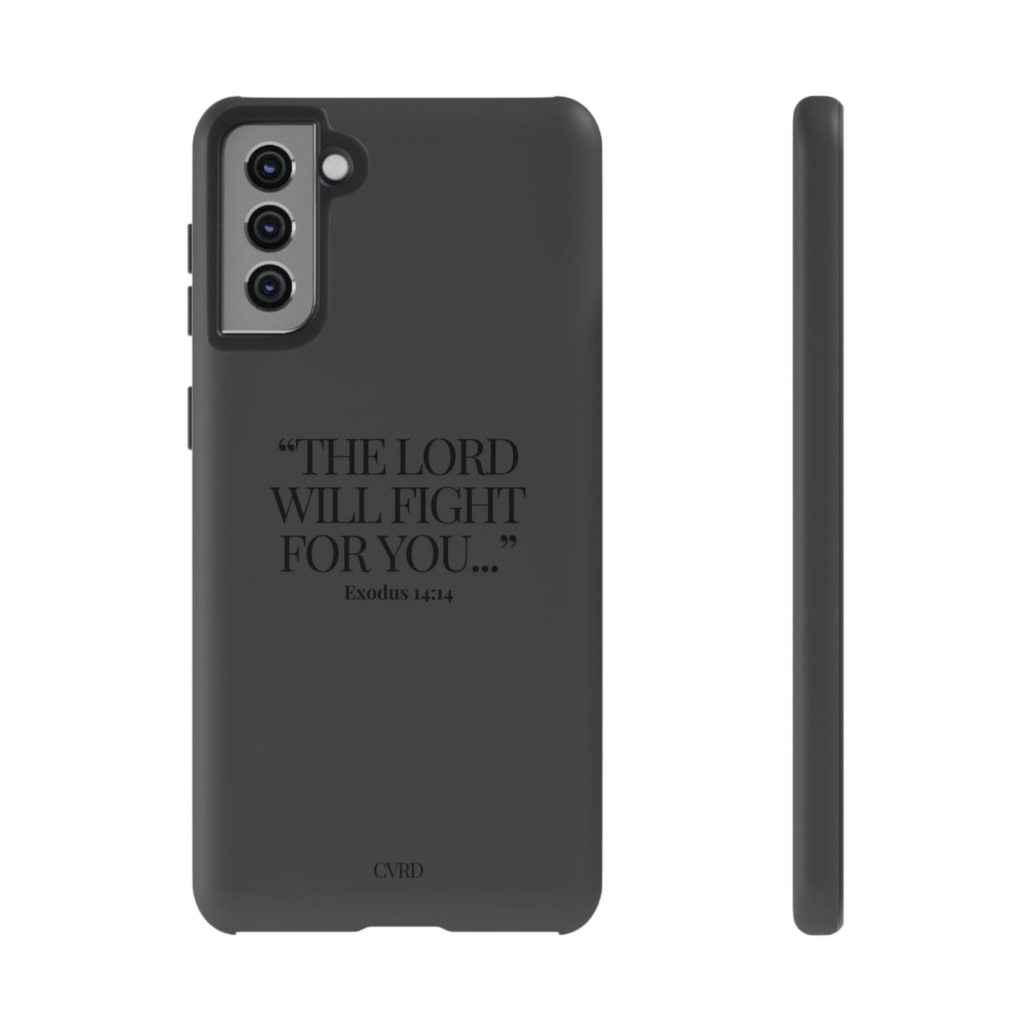 "Silent Strength" - Black Phone Case (Exodus 14:14)