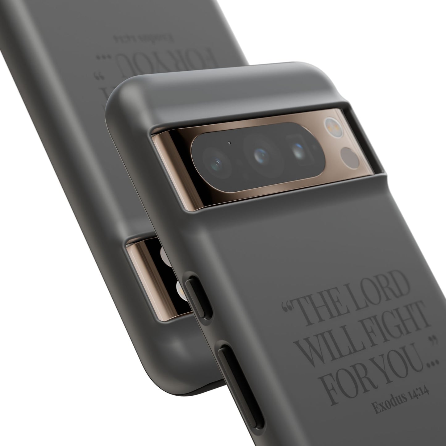 "Silent Strength" - Black Phone Case (Exodus 14:14)