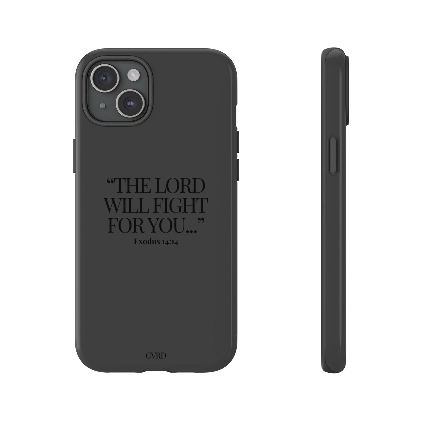 "Silent Strength" - Black Phone Case (Exodus 14:14)