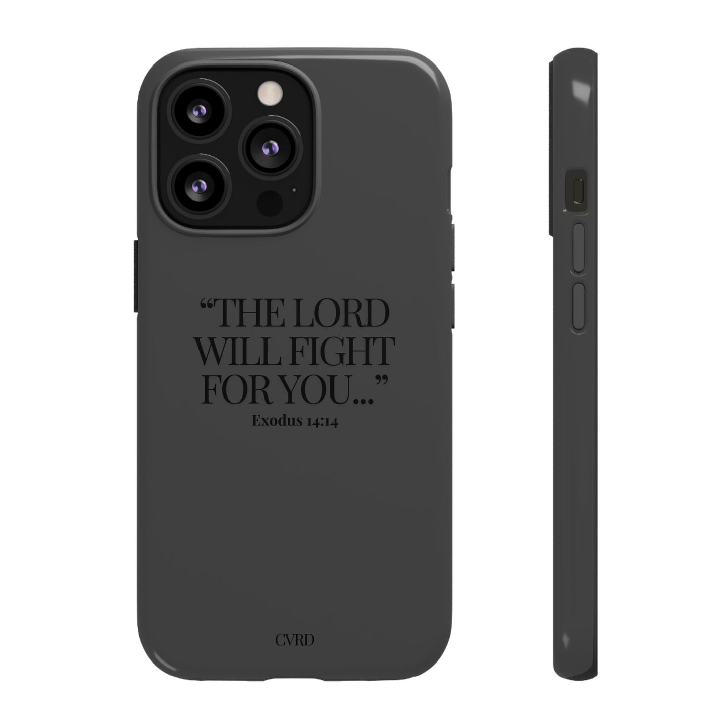 "Silent Strength" - Black Phone Case (Exodus 14:14)