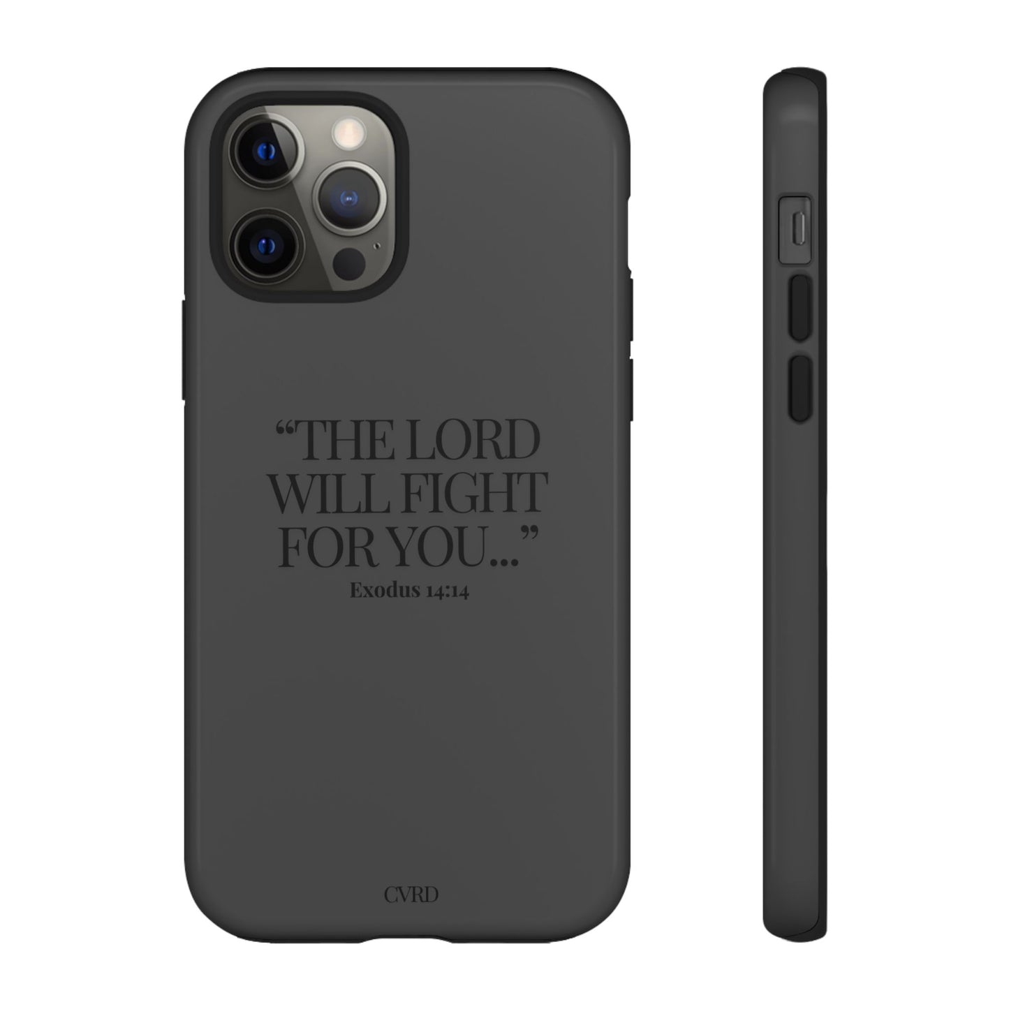 "Silent Strength" - Black Phone Case (Exodus 14:14)