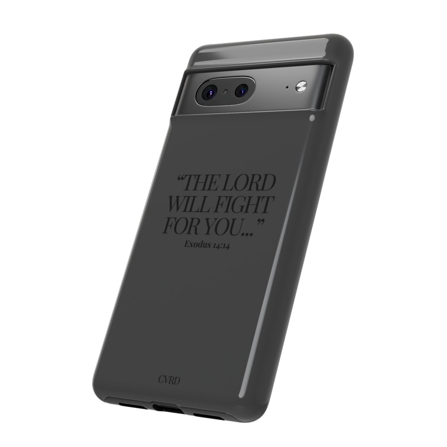 "Silent Strength" - Black Phone Case (Exodus 14:14)