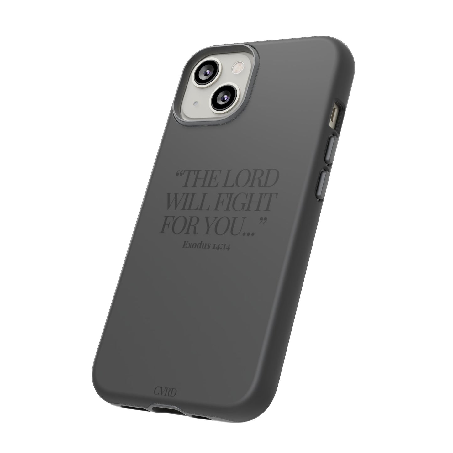 "Silent Strength" - Black Phone Case (Exodus 14:14)