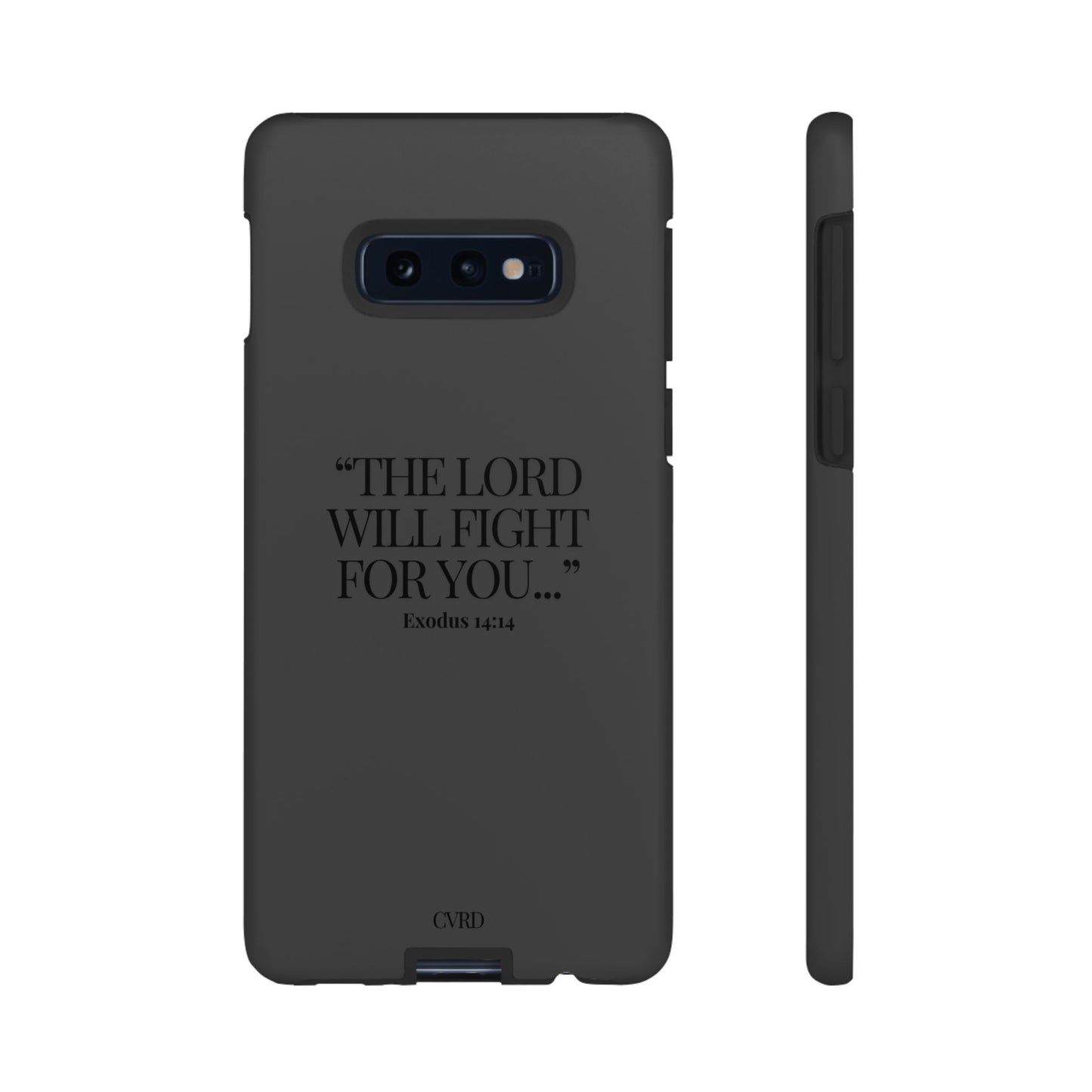 "Silent Strength" - Black Phone Case (Exodus 14:14)