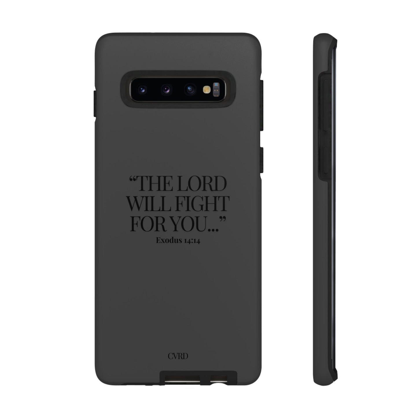 "Silent Strength" - Black Phone Case (Exodus 14:14)