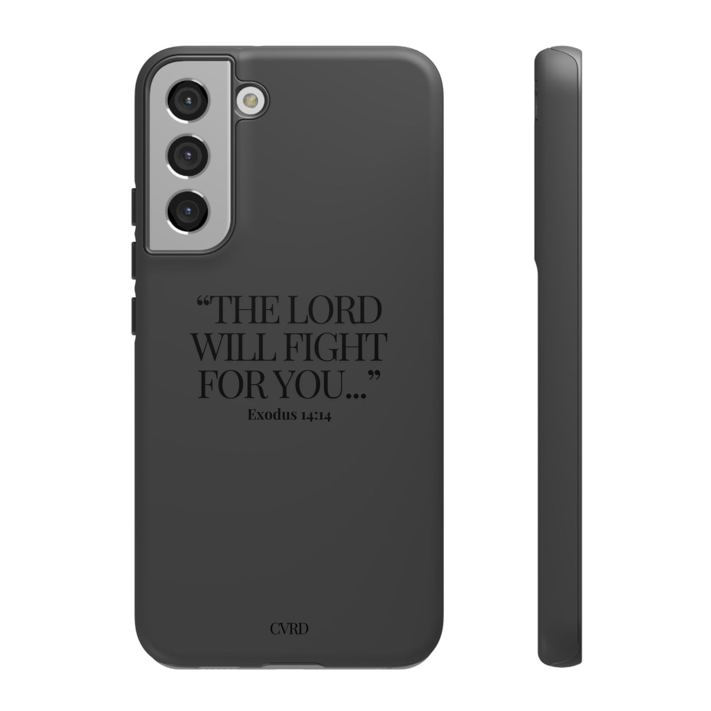 "Silent Strength" - Black Phone Case (Exodus 14:14)
